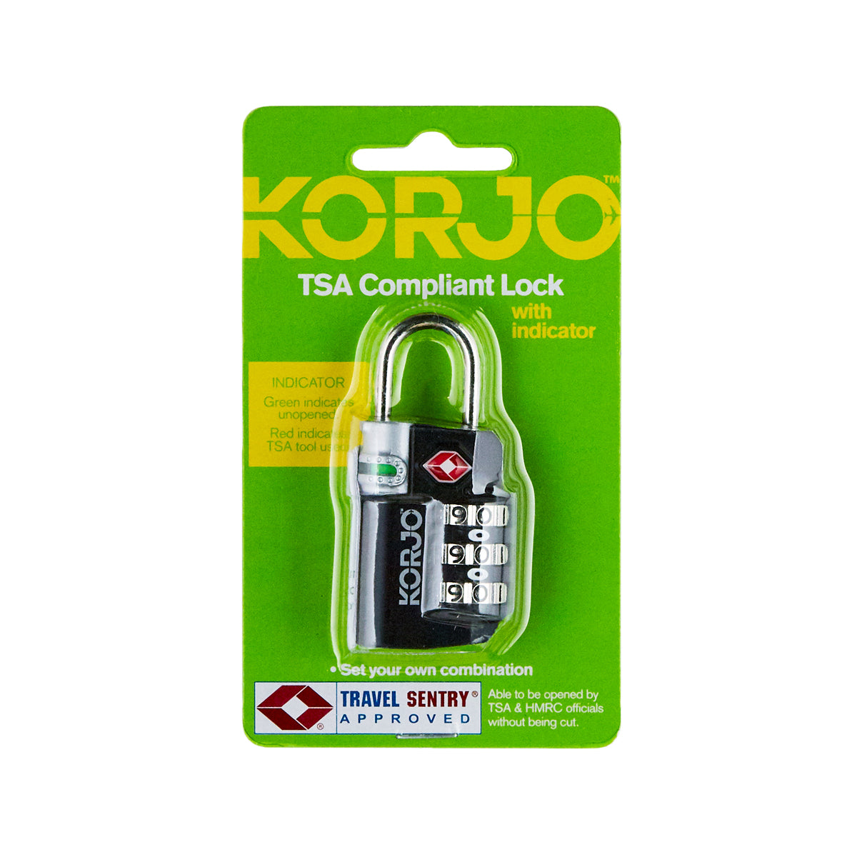 Korjo TSA Compliant Indicator Lock