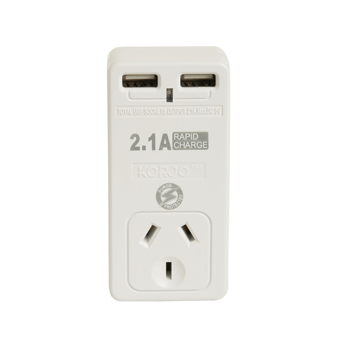 Korjo Travel Adaptor 2 USB Port Australia To USA