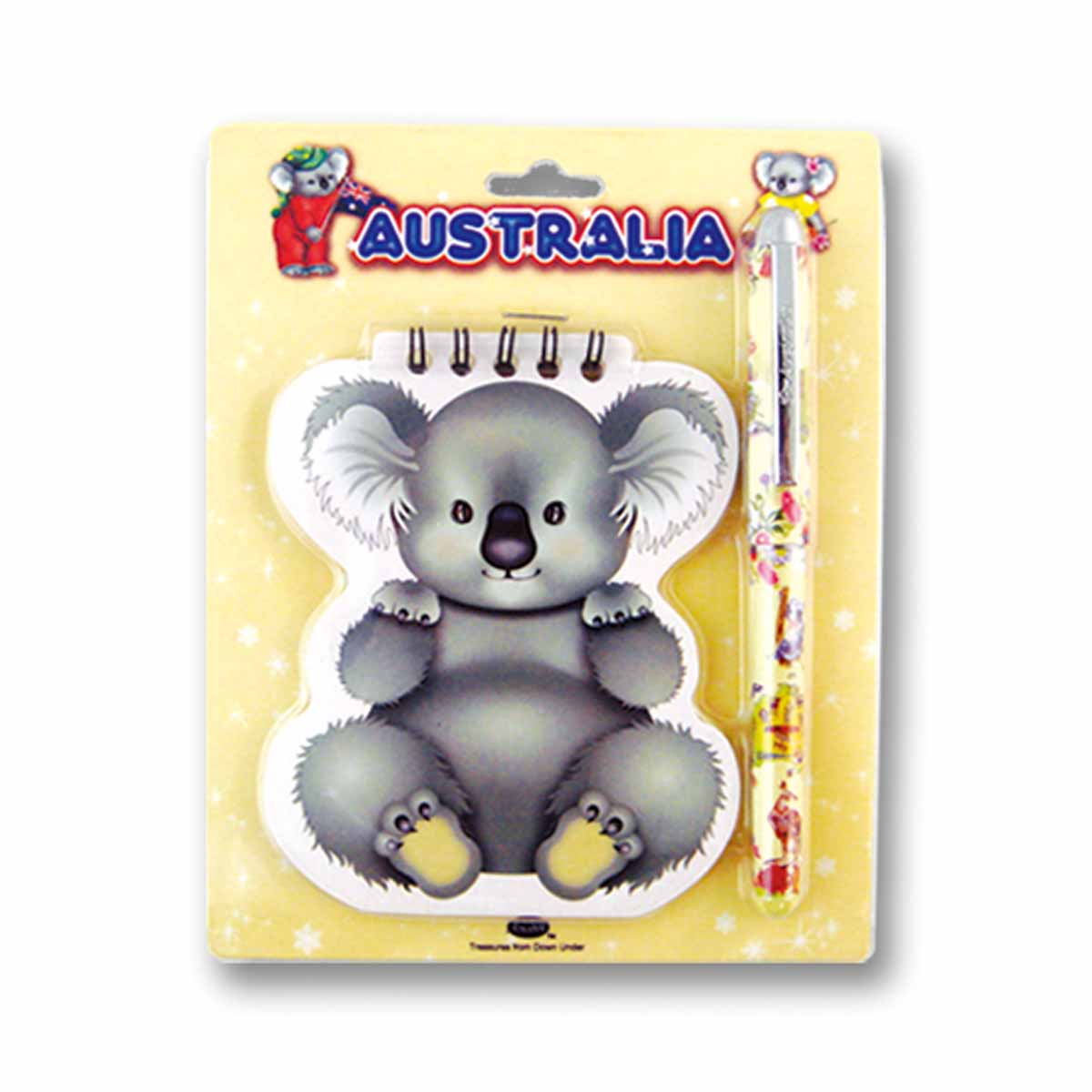 Pen & Notepad Koala Sitting