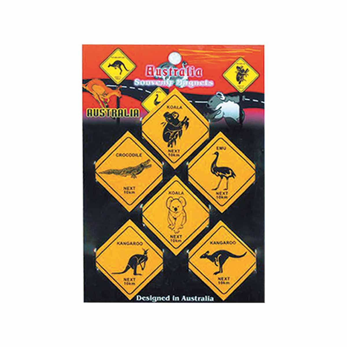 Magnet 6 Pcs Australian Road Signs