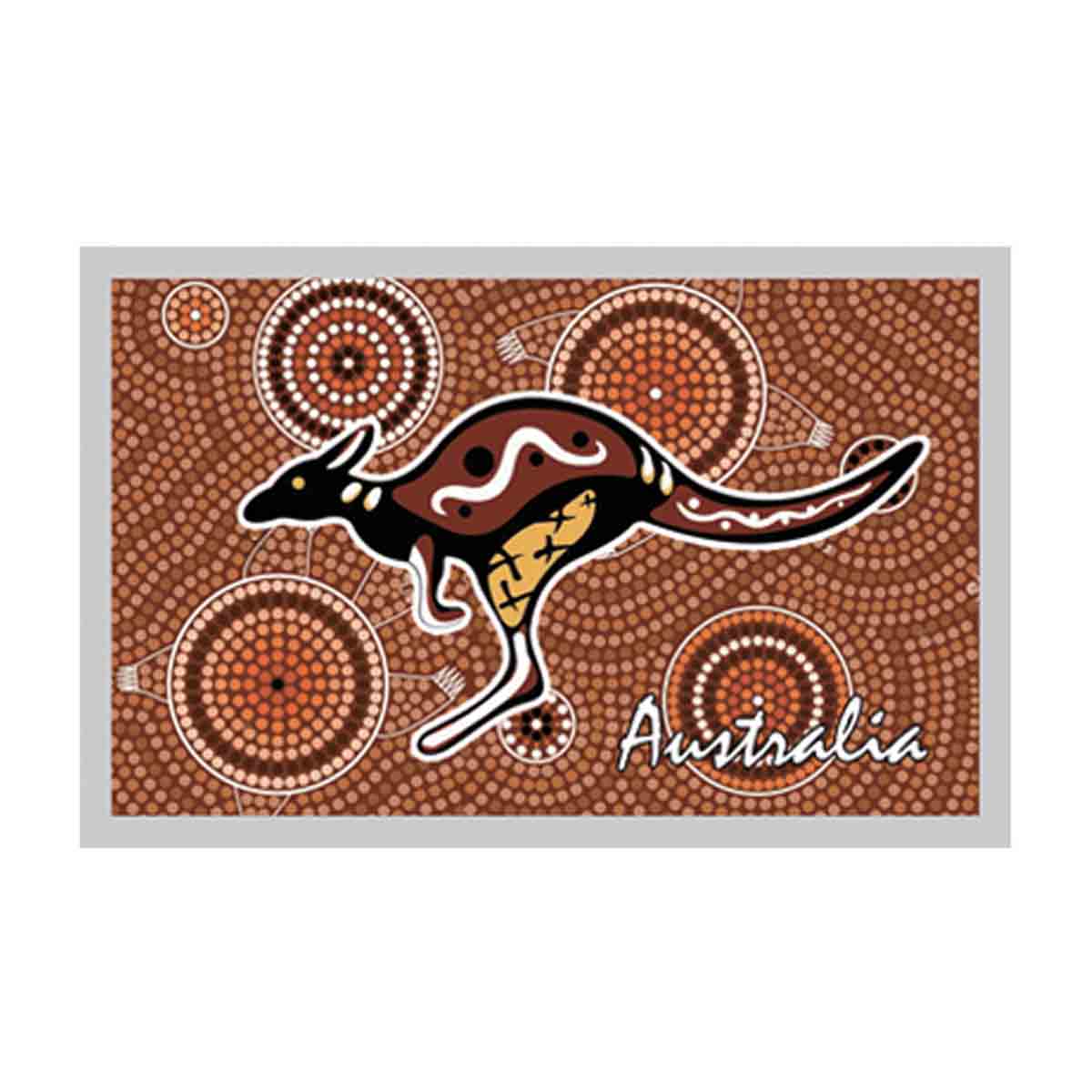Magnet Foil LS Aboriginal Aboriginal Kangaroo Art