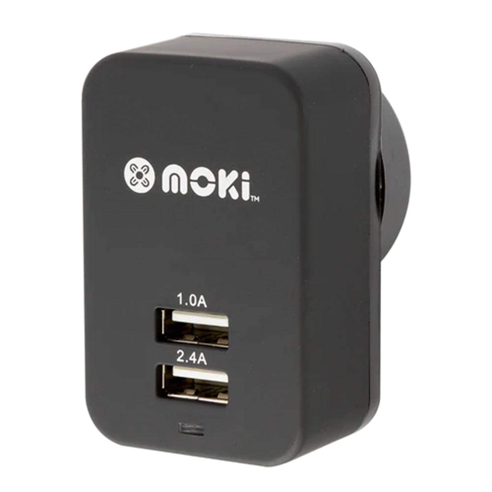 Moki Dual USB Wall Charger Black