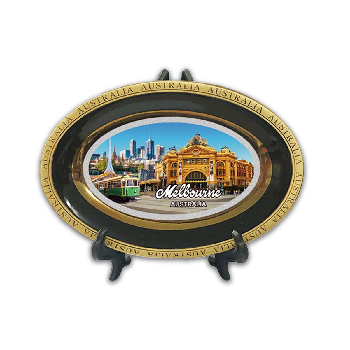 Plate 4 Inch Melbourne Flinders Street Station