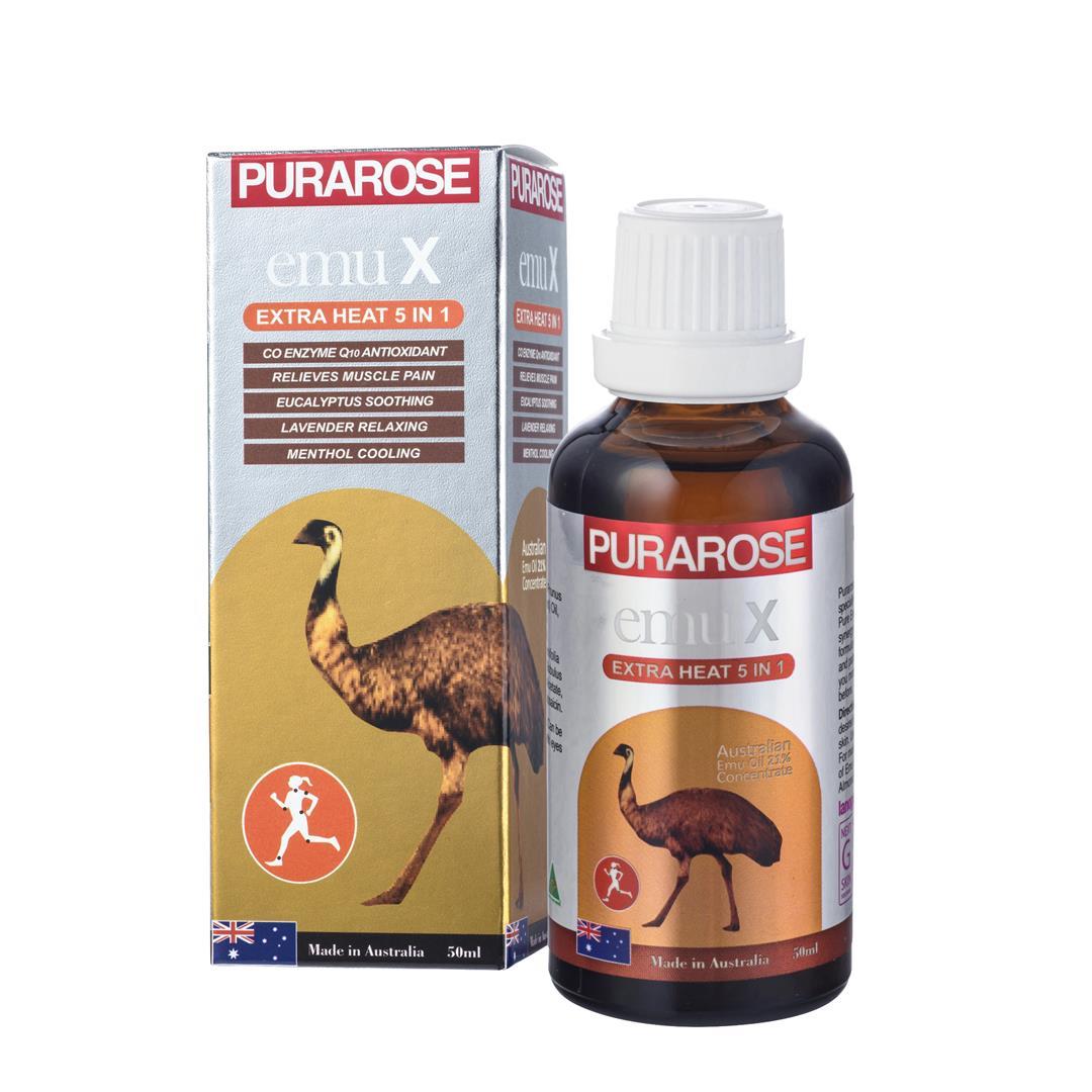 Lanopearl Purarose Emu X Extra Heat 5 in 1 Emu Oil