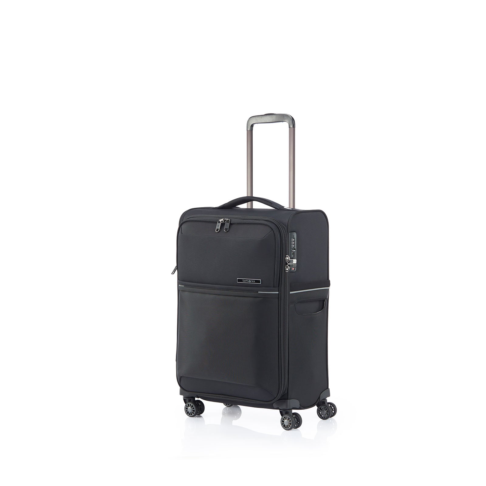Samsonite-73h-55cm-Suitcase-Black-Front-Angle