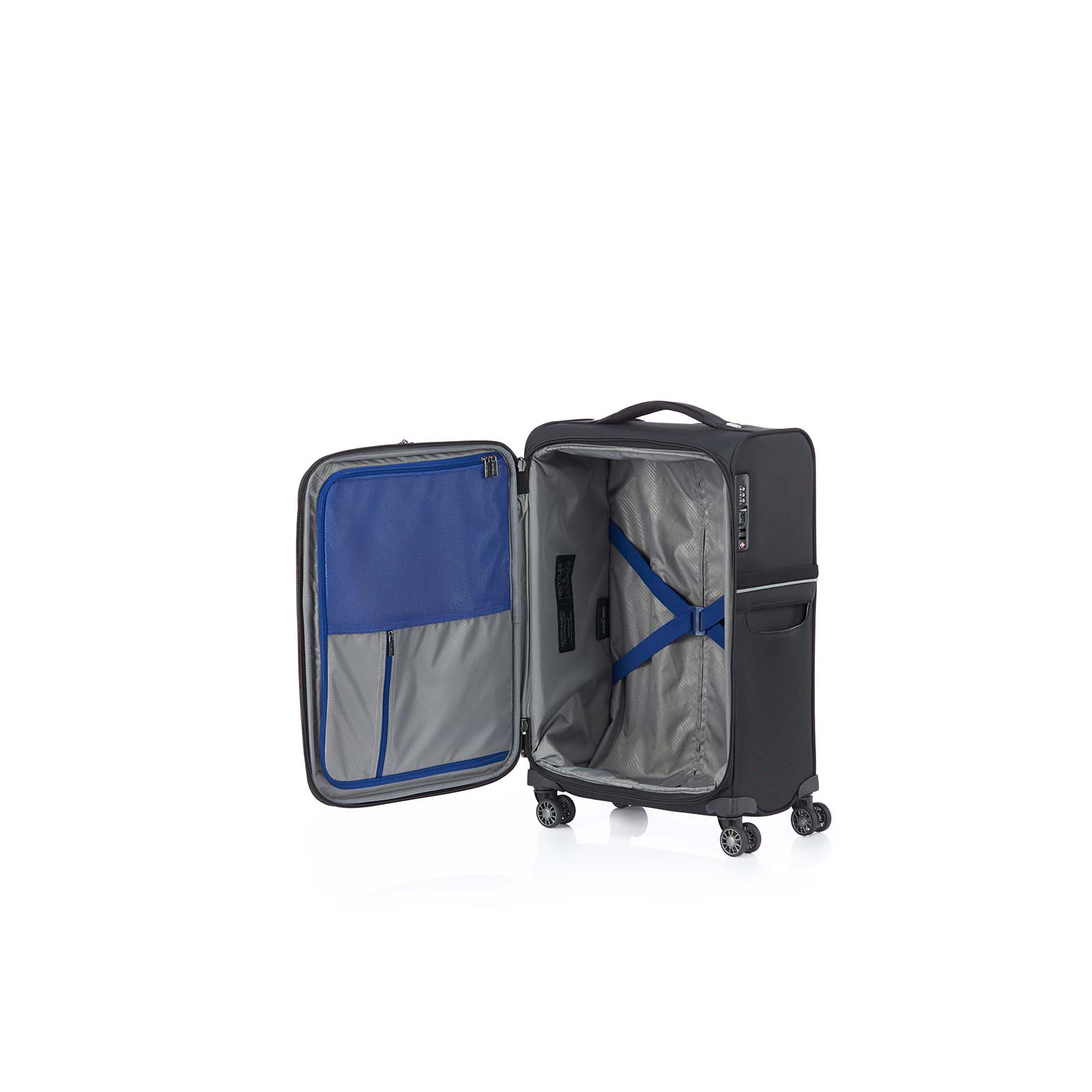 Samsonite-73h-55cm-Suitcase-Black-Open