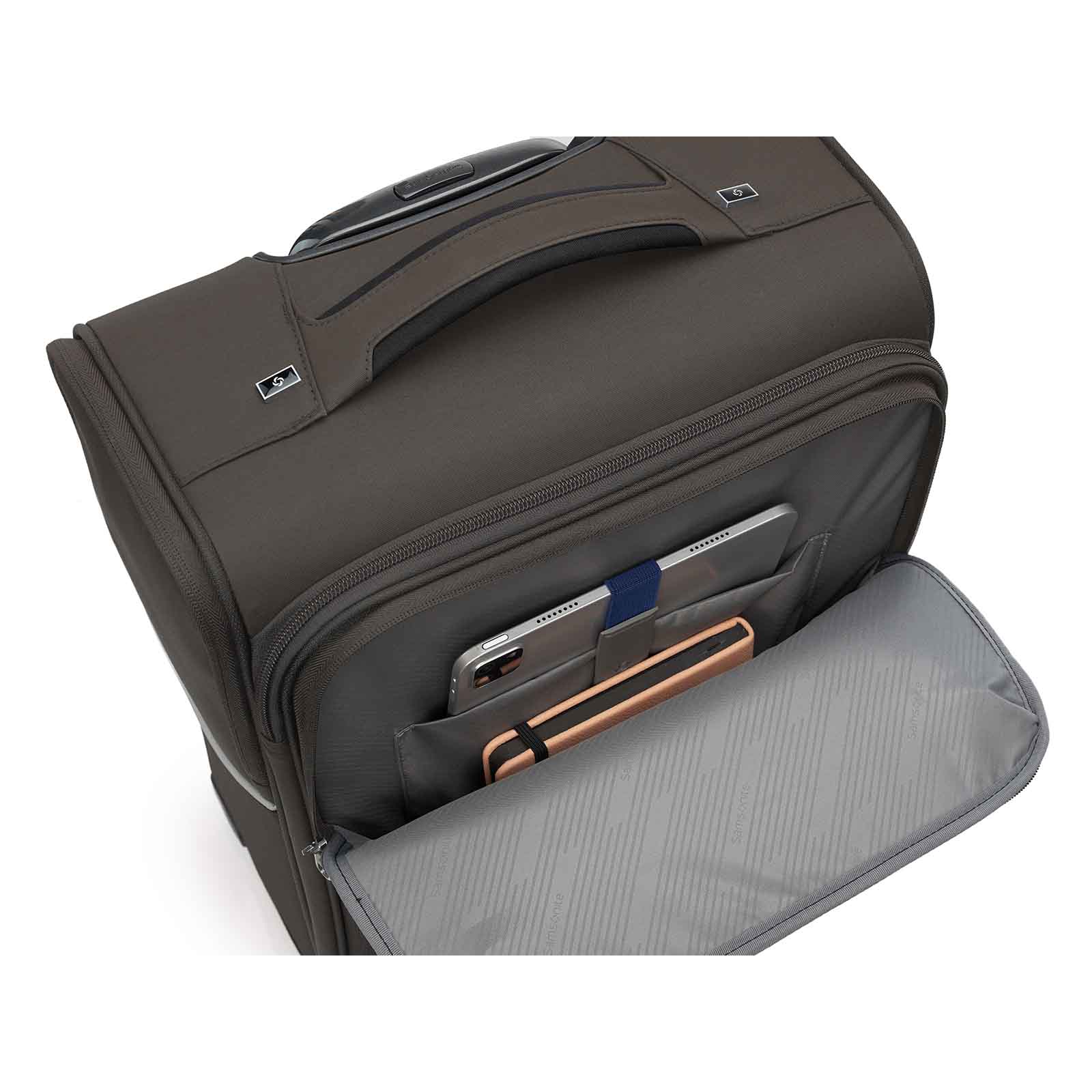 Samsonite-73h-55cm-Suitcase-Platinum-Grey-Front-Pocket