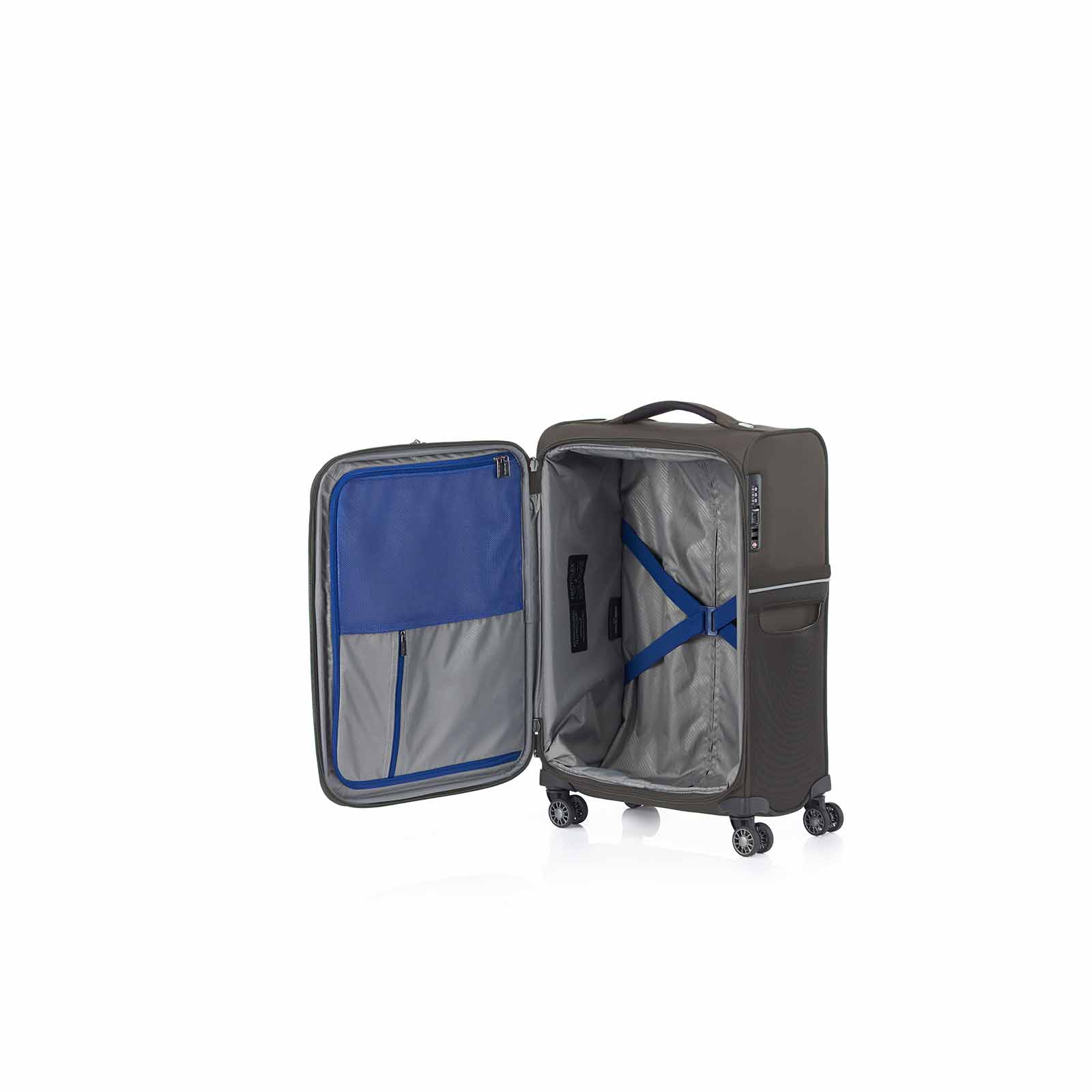 Samsonite-73h-55cm-Suitcase-Platinum-Grey-Open