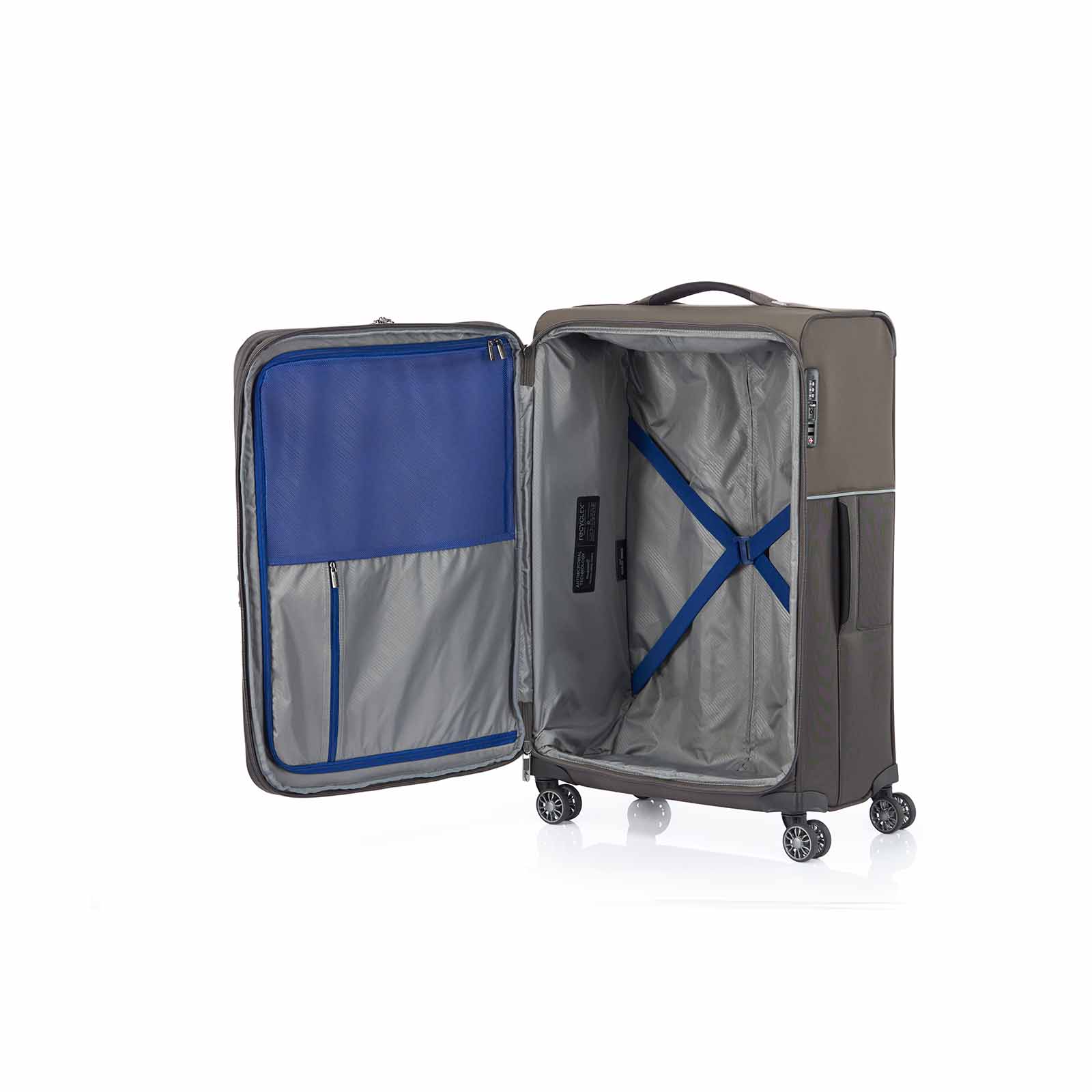 Samsonite-73h-71cm-Suitcase-Platinum-Grey-Open