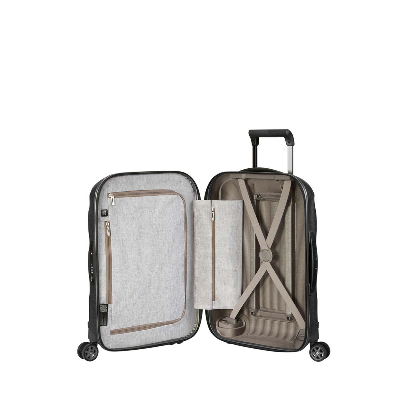 Samsonite-C-Lite-55cm-Suitcase-Black-Open