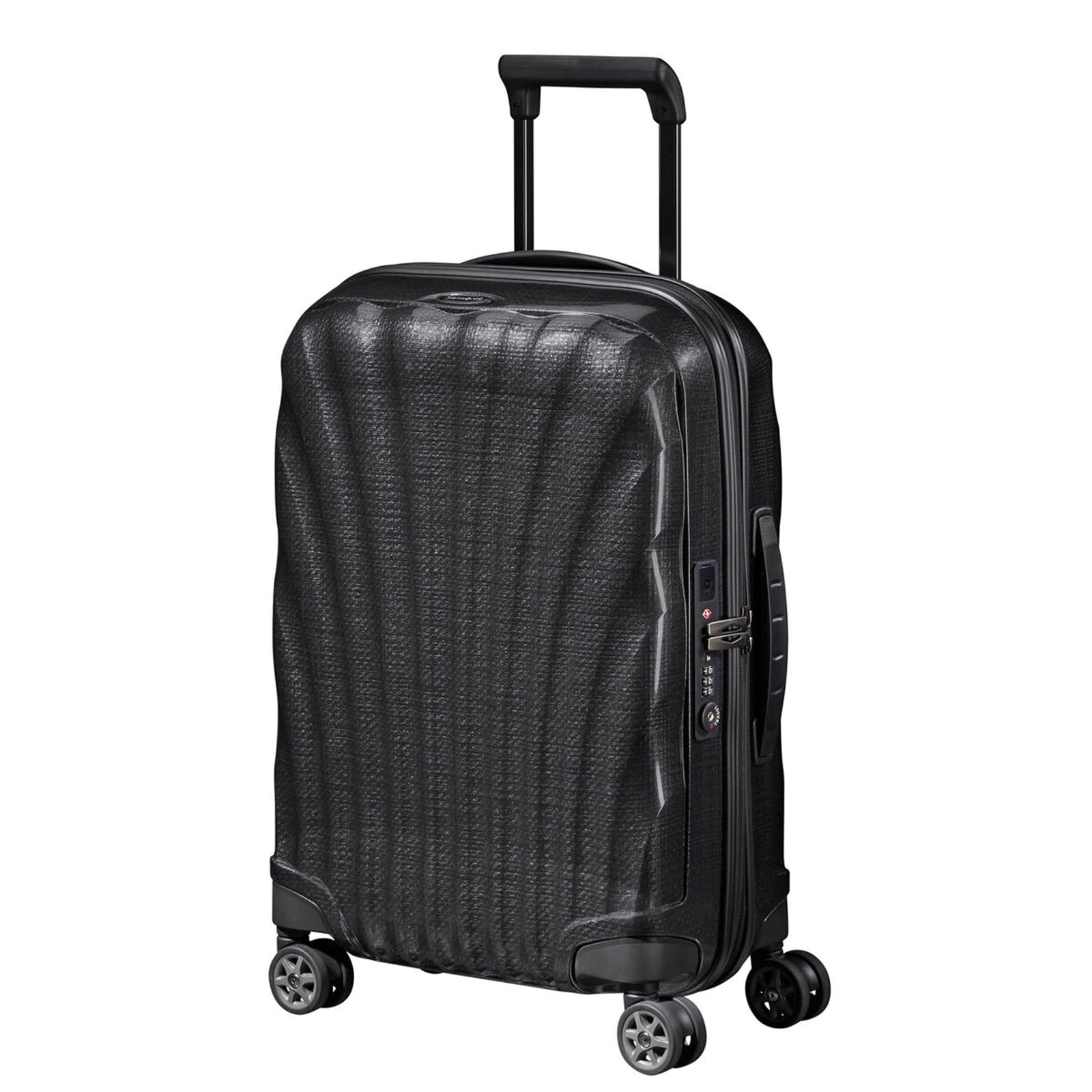 Samsonite-C-Lite-69cm-Suitcase-Black-Side-Angle