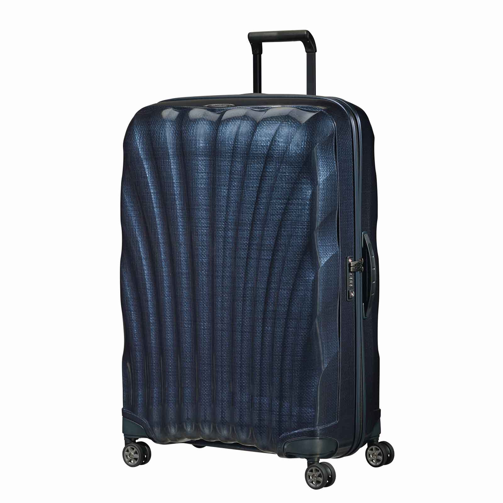 Samsonite-C-Lite-75cm-Suitcase-Midnight-Blue-Front-Open