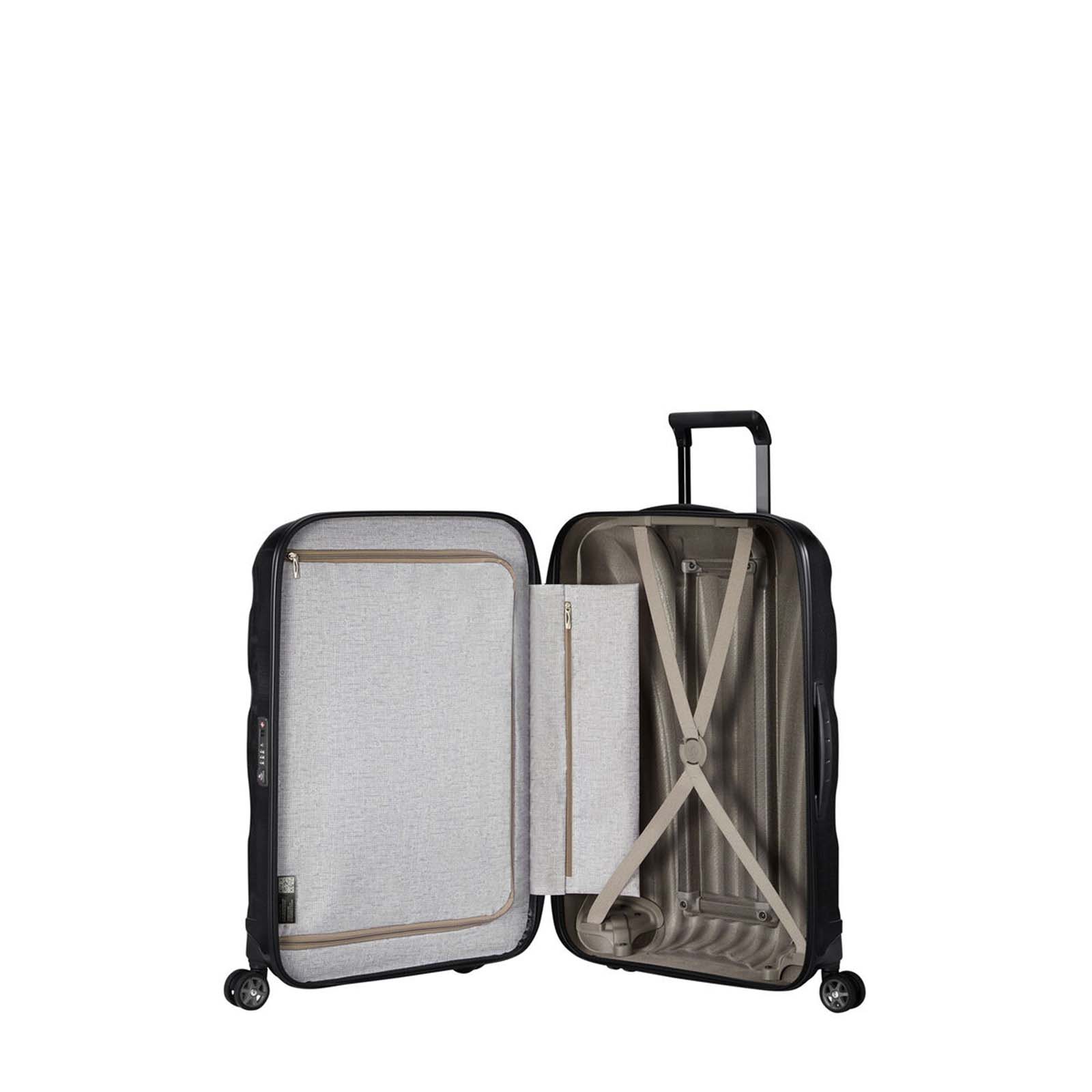 Samsonite-C-Lite-81cm-Suitcase-Black-Open