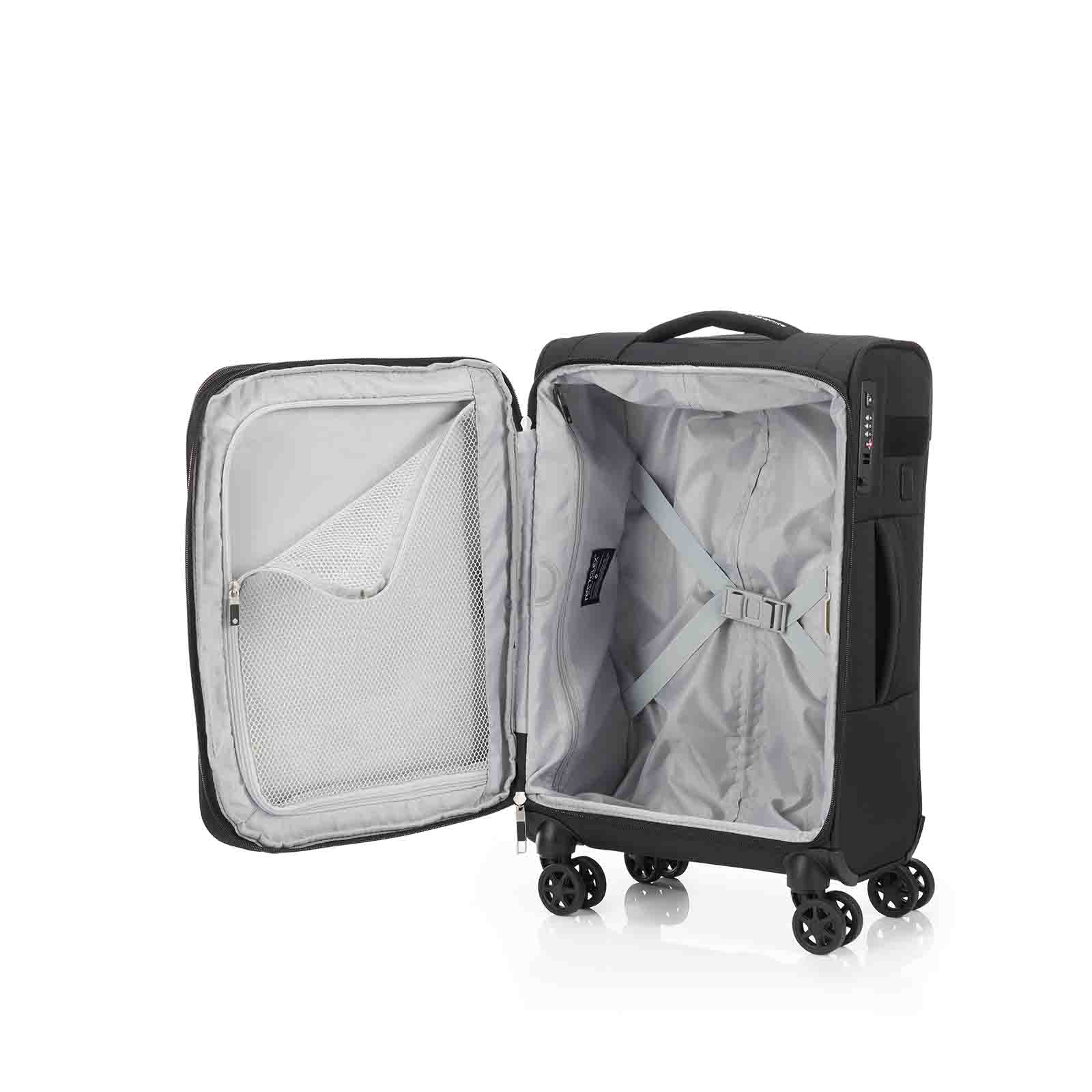 Samsonite-City-Rhythm-Carry-On-55cm-Suitcase-Black-Open