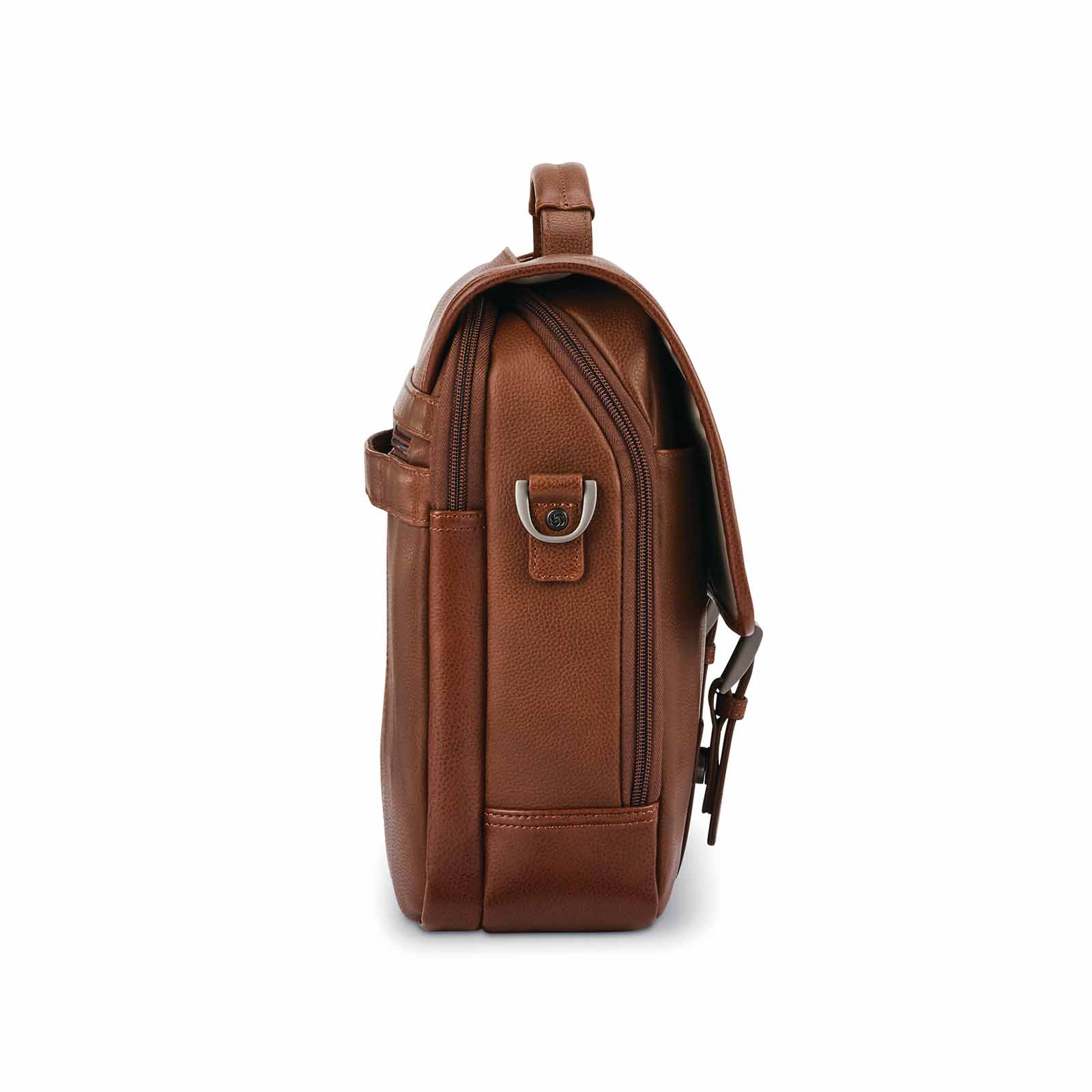 Samsonite-Classic-Leather-15-Inch-Flapover-Cognac-Side