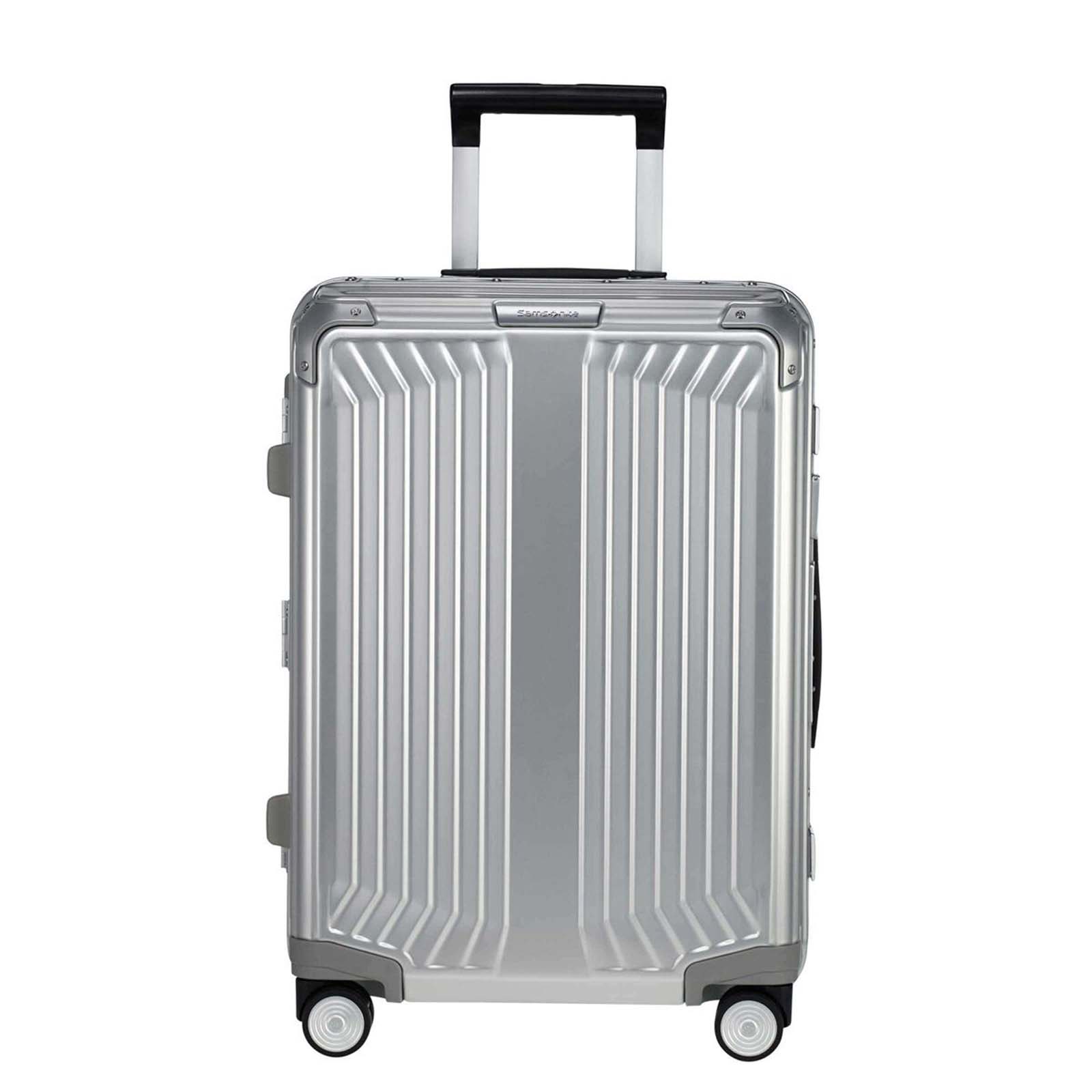 Samsonite-Lite-Box-Alu-55cm-Suitcase-Aluminium-Front