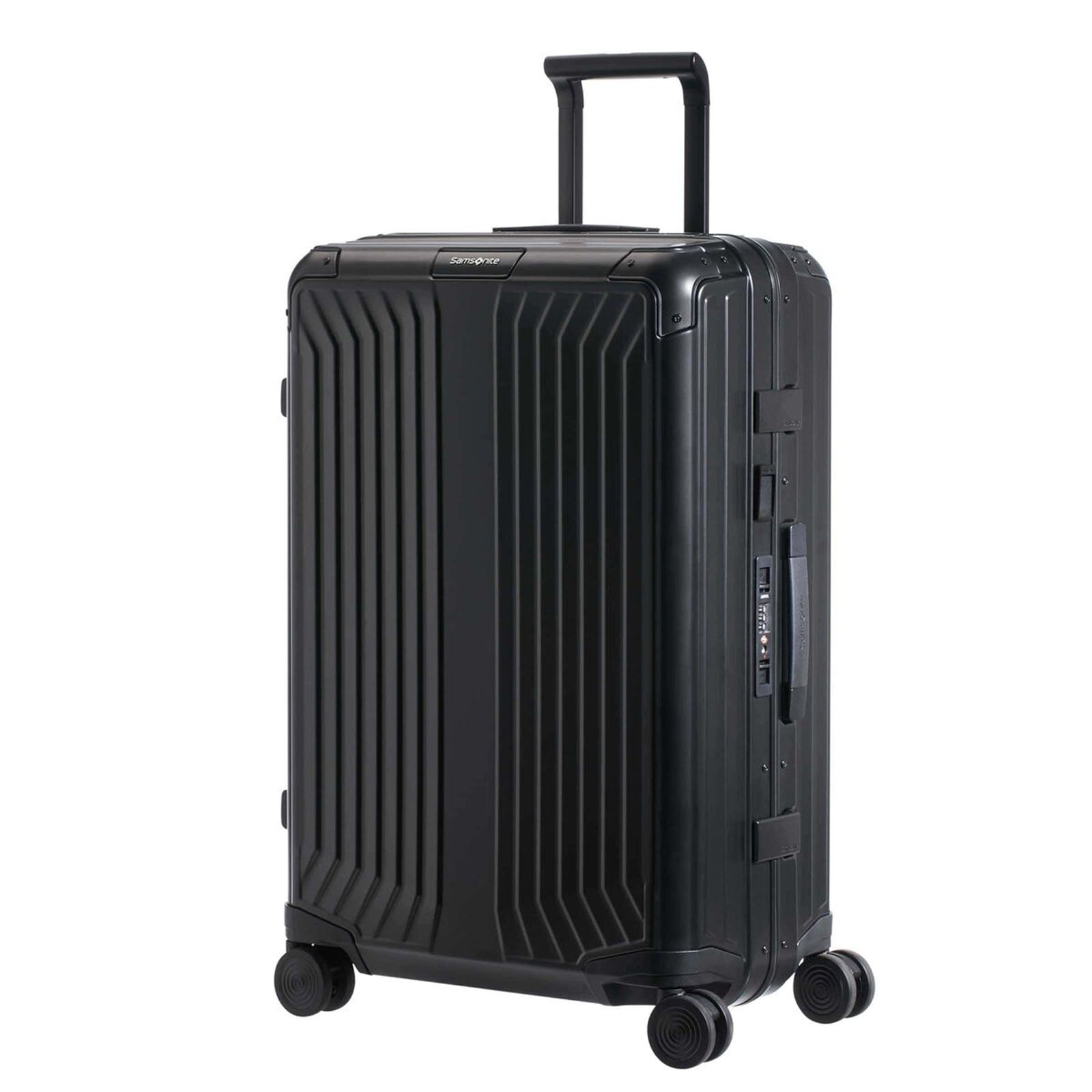 Samsonite-Lite-Box-Alu-69cm-Suitcase-Black-Front-Angle