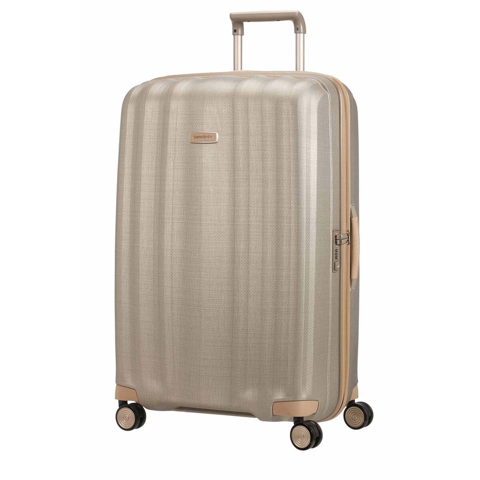 Samsonite-Lite-Cube-Prime-82cm-Suitcase-Ivory-Gold-Front-Angle