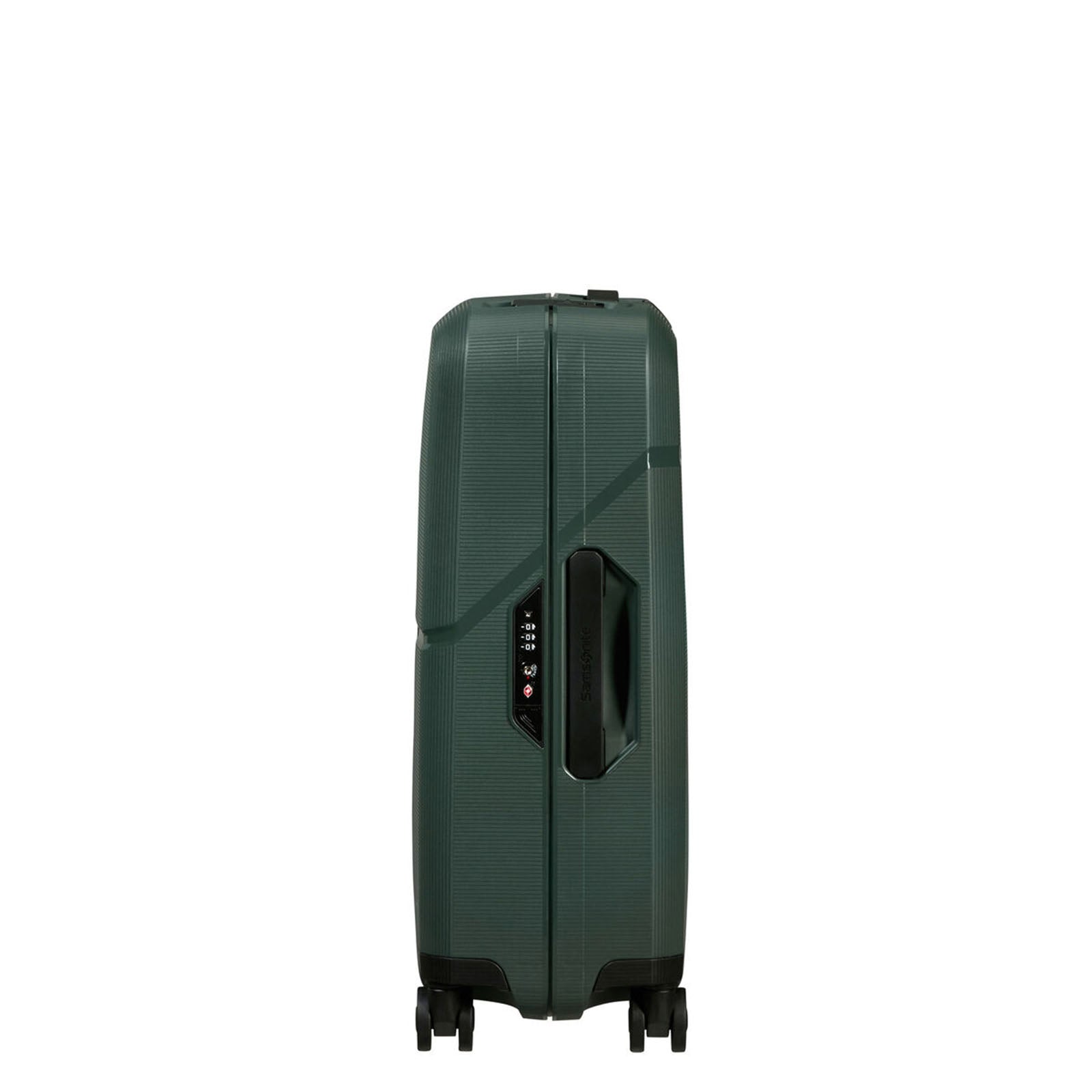 Samsonite-Magnum-Eco-55cm-Carry-On-Suitcase-Forest-Green-Side-Handle