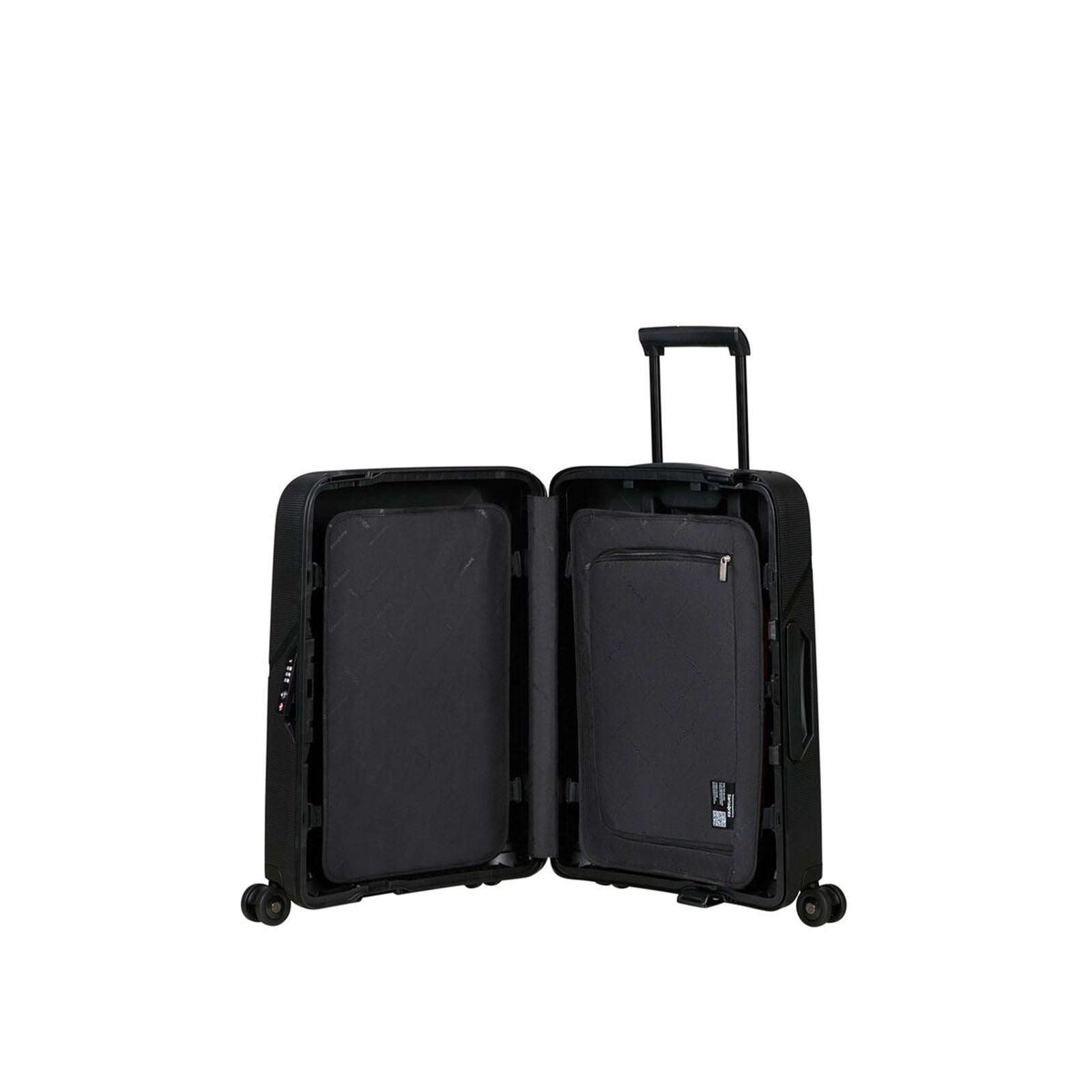 Samsonite-Magnum-Eco-55cm-Carry-On-Suitcase-Graphite-Open
