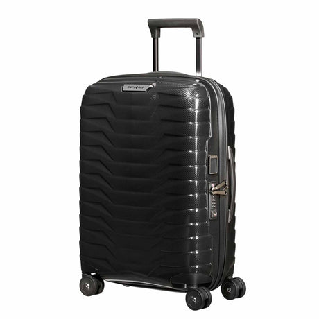Samsonite-Proxis-55cm-Suitcase-Black-Front-Angle