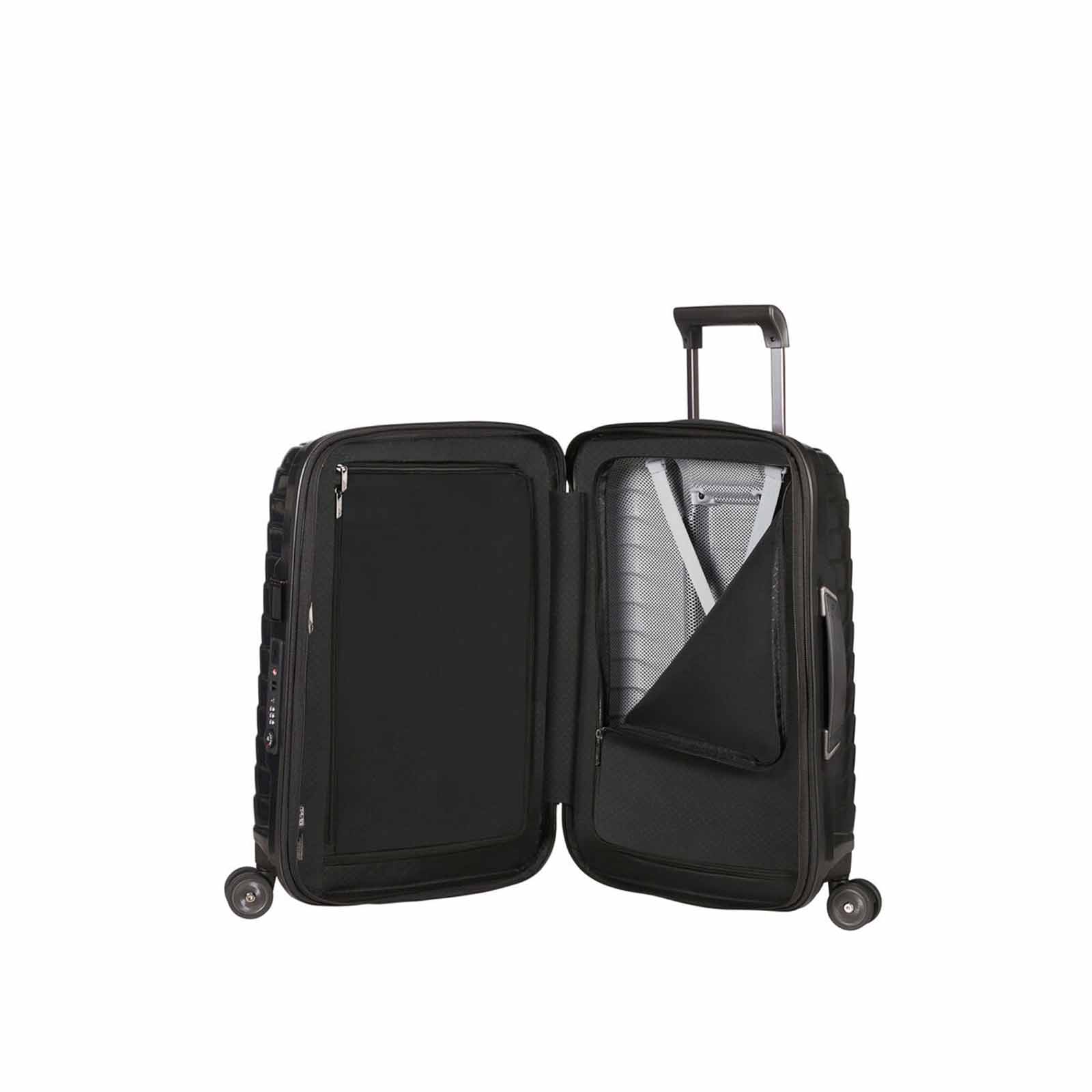 Samsonite-Proxis-55cm-Suitcase-Black-Open