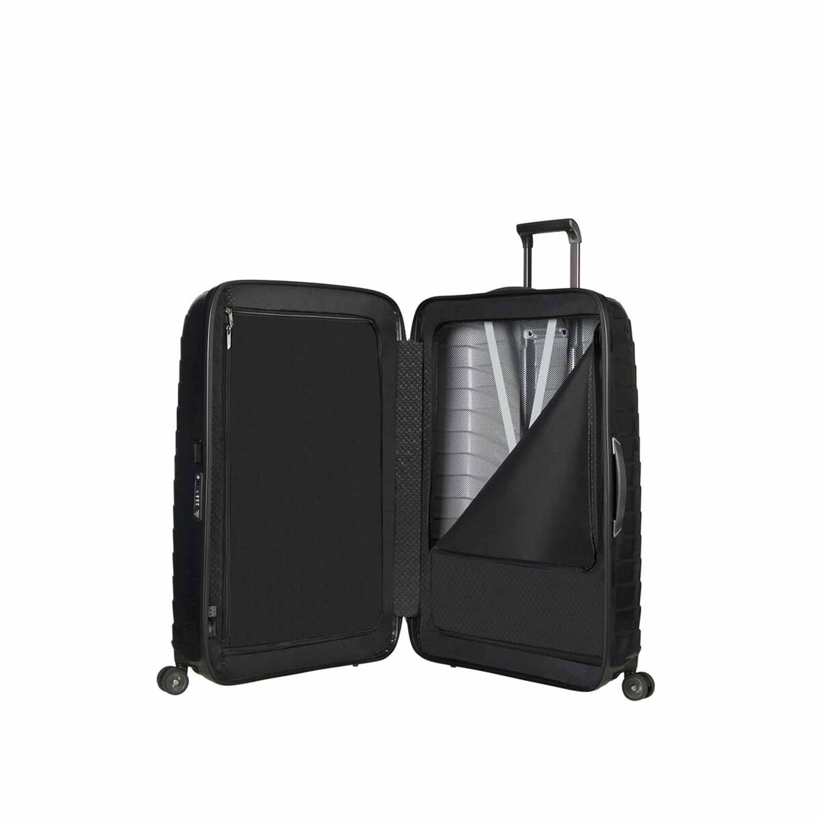 Samsonite-Proxis-81cm-Suitcase-Black-Open