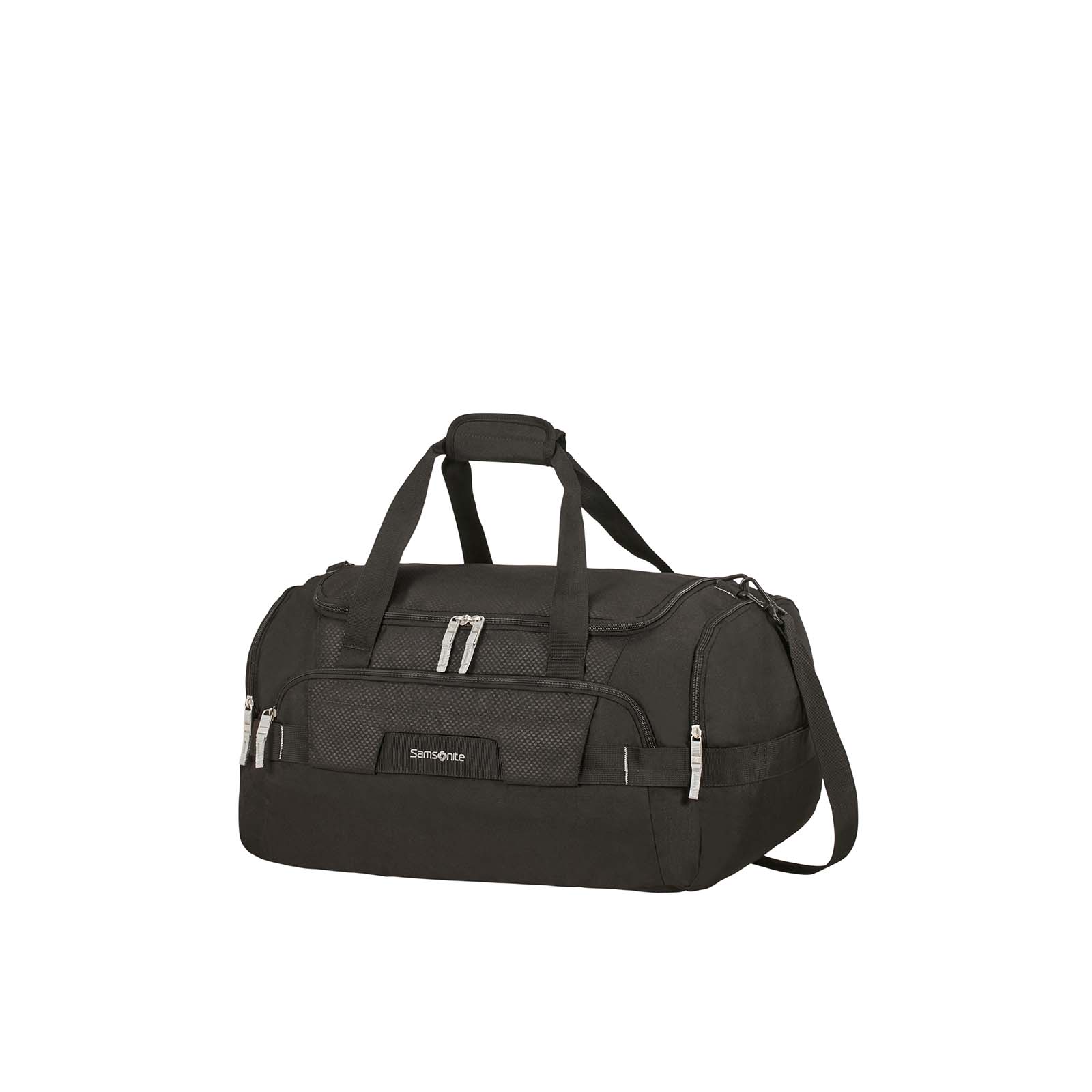 Samsonite-Sonora-55cm-Carry-On-Duffel-Black-Front-Angle