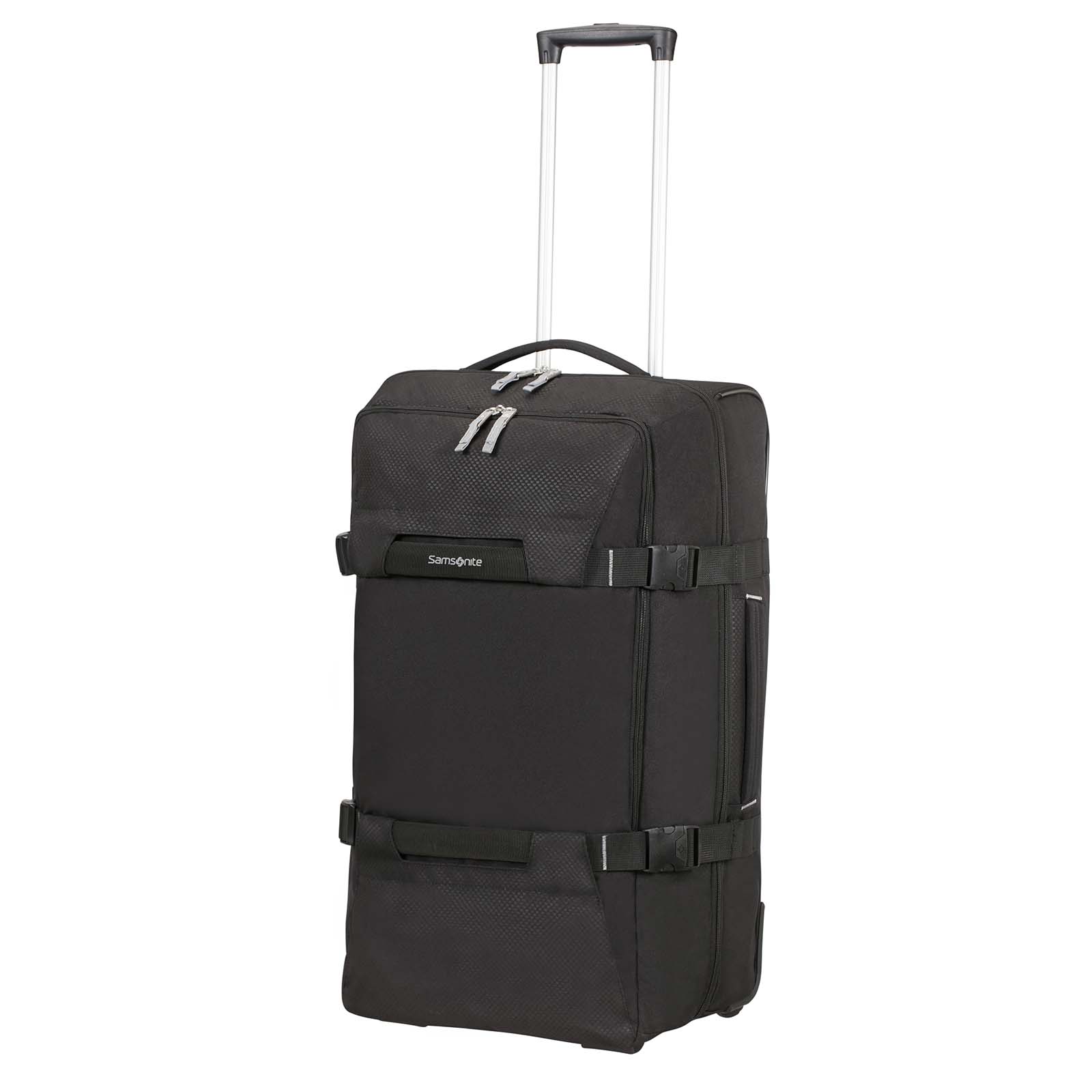 Samsonite-Sonora-68cm-Wheeled-Duffel-Black-Front-Trolley