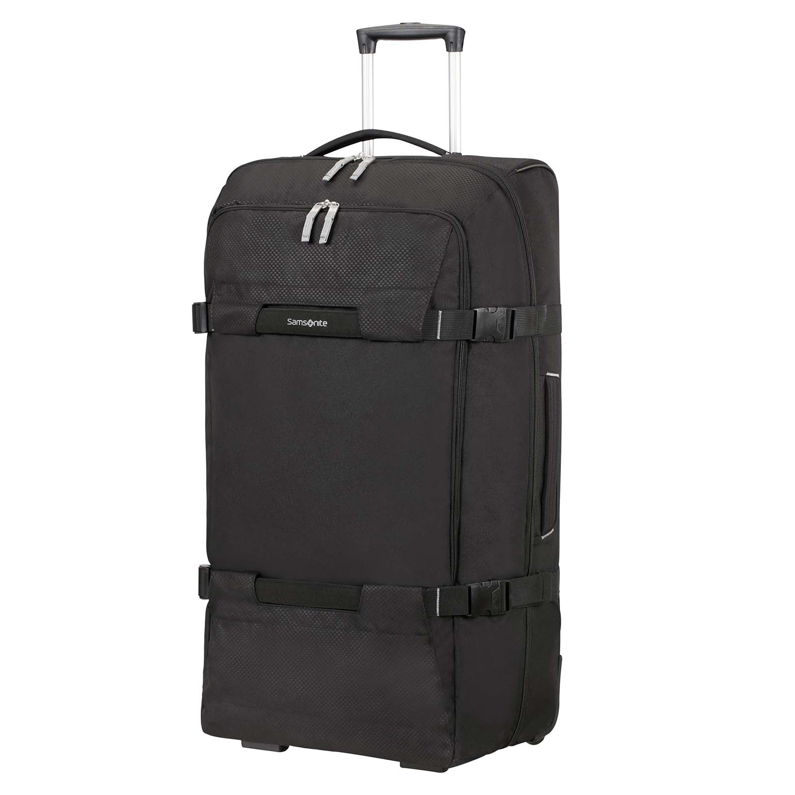 Samsonite-Sonora-82cm-Wheeled-Duffel-Black-Front-Angle