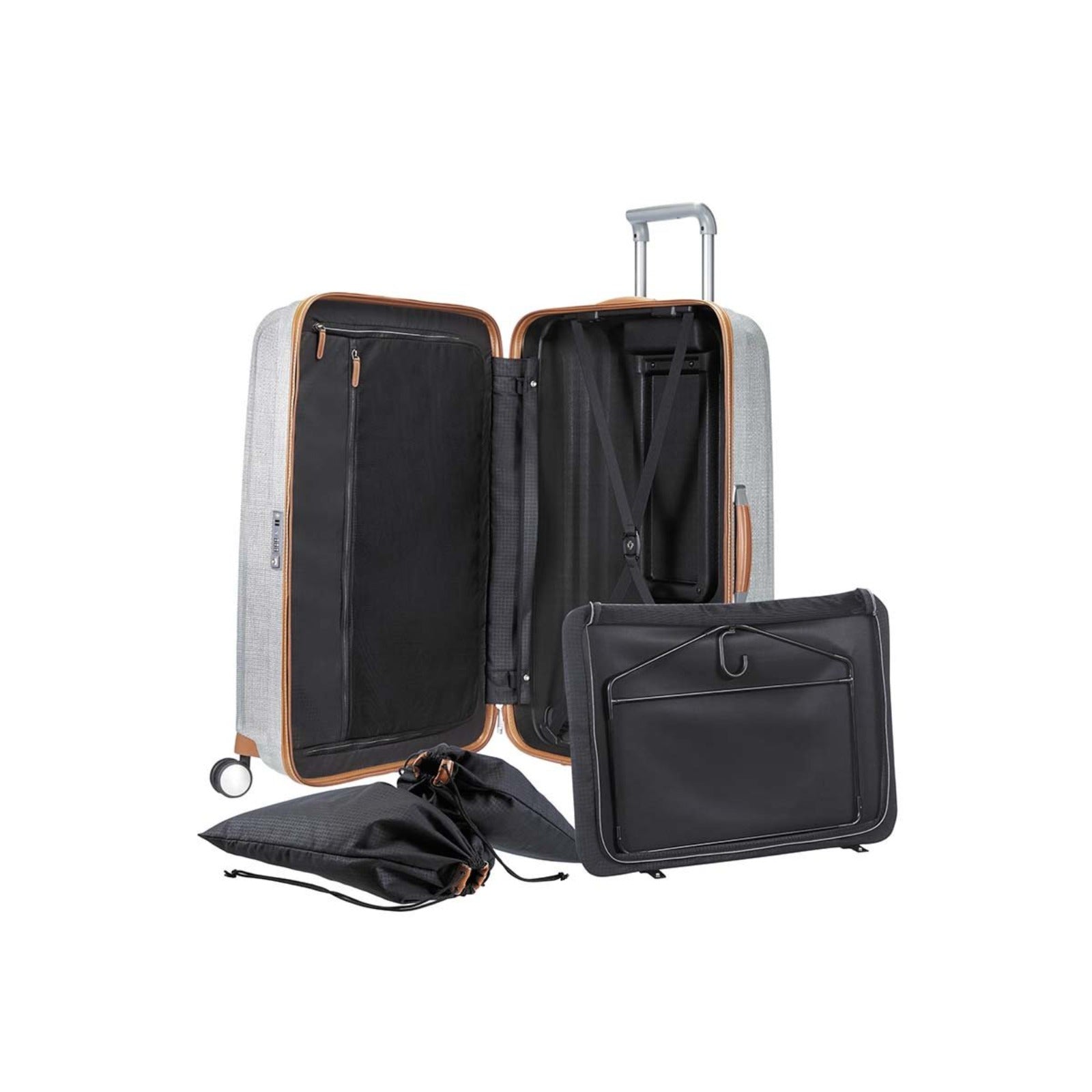 Samsonite_Lite-Cube_Deluxe_68cm_SuitcaseAluminium_Open