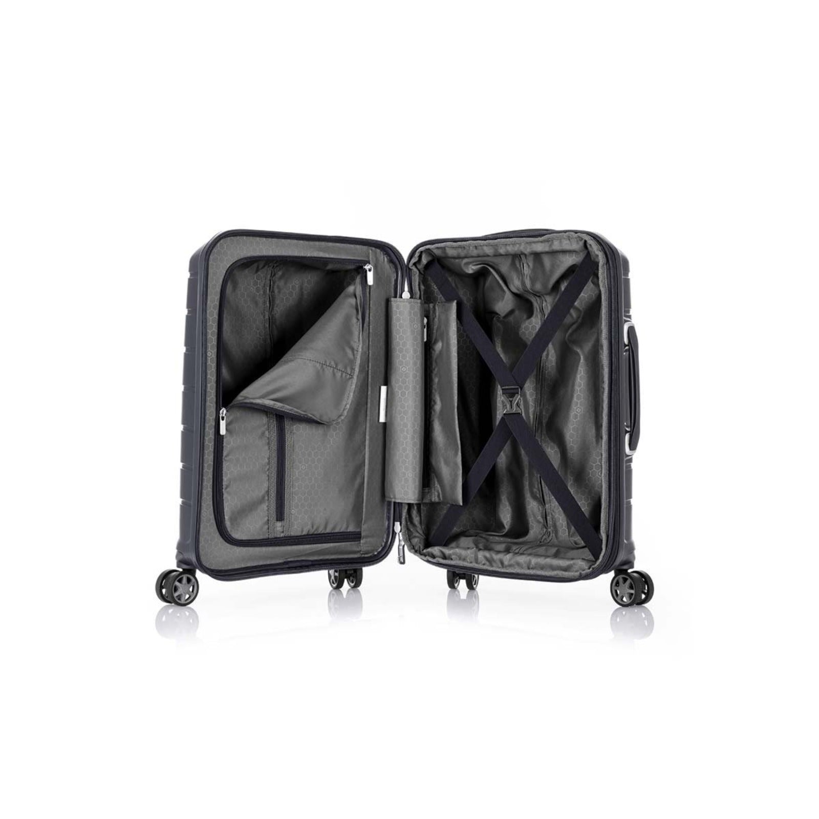 Samsonite_Oc2lite_55cm_Carry-On_Suitcase_Black_Open