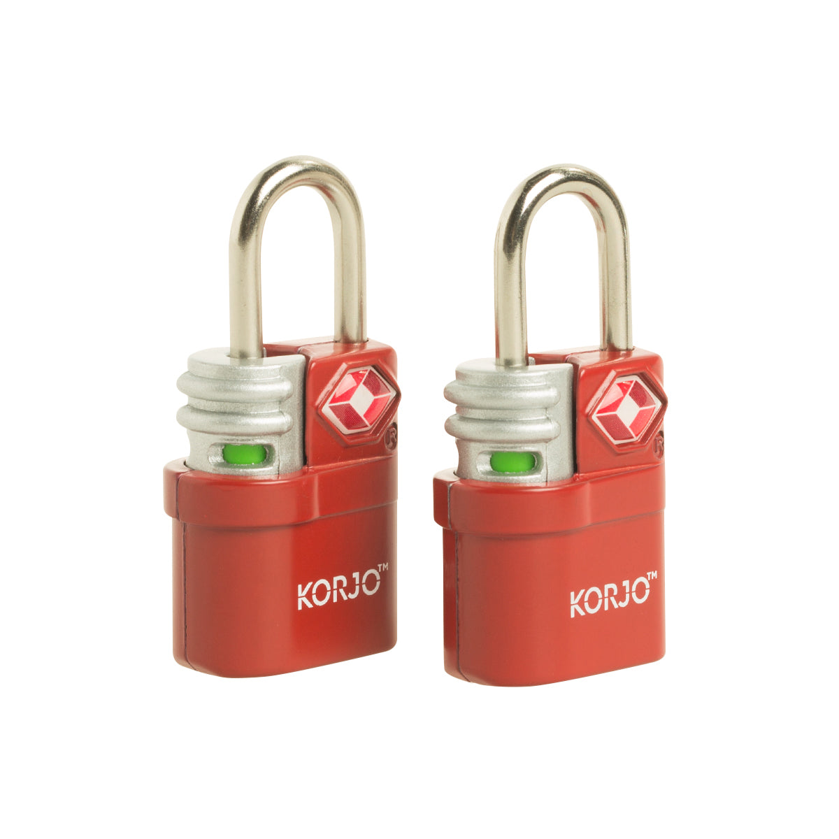 Korjo TSA Keyed Locks With Indicator Duo Pack