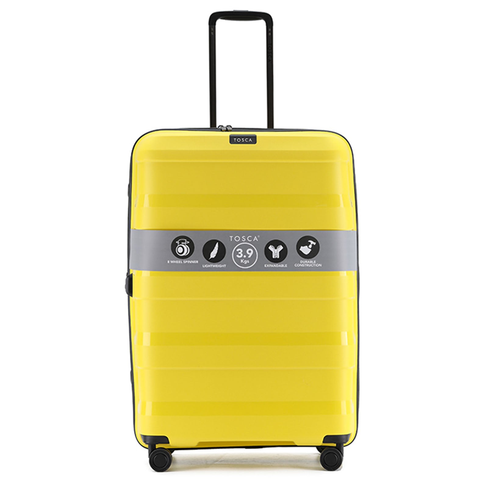 Tosca-Comet-4-Wheel-78cm-Large-Suitcase-Yellow-Front