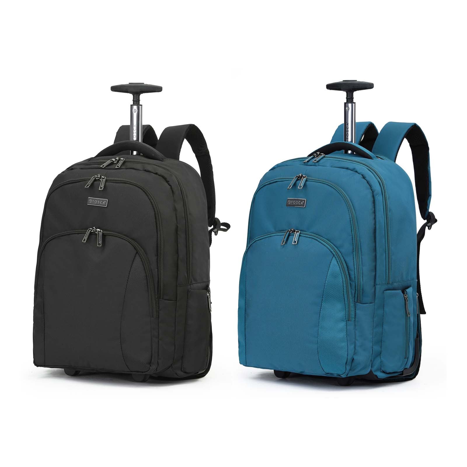 Tosca Oakmont Carry-On Wheeled Laptop Backpack Black