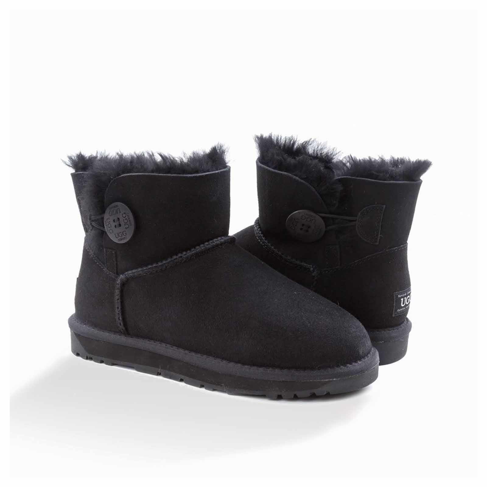 Ugg Boots Classic Mini Button Black 40