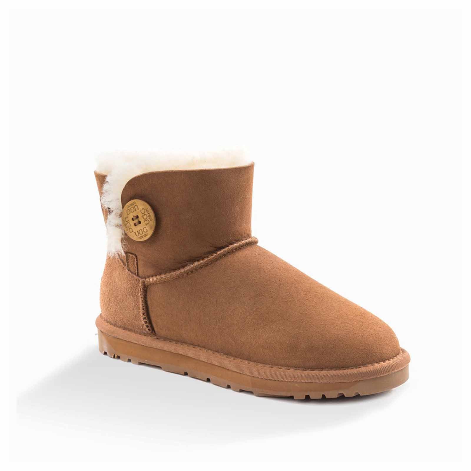 Ugg Boots Classic Mini Button Chestnut 35