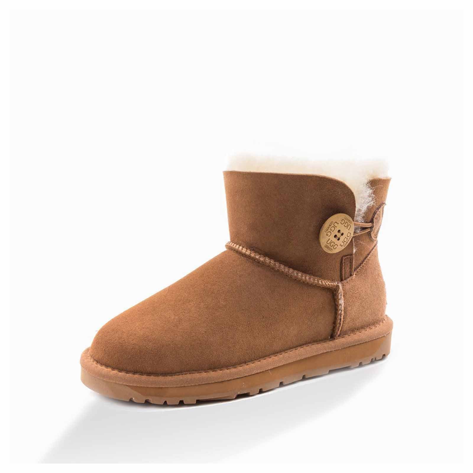 Ugg Boots Classic Mini Button Chestnut 35
