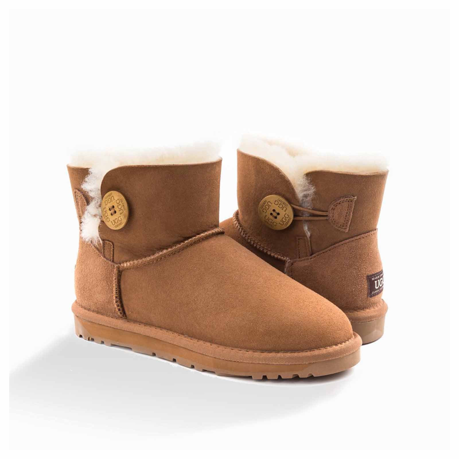 Ugg Boots Classic Mini Button Chestnut 40