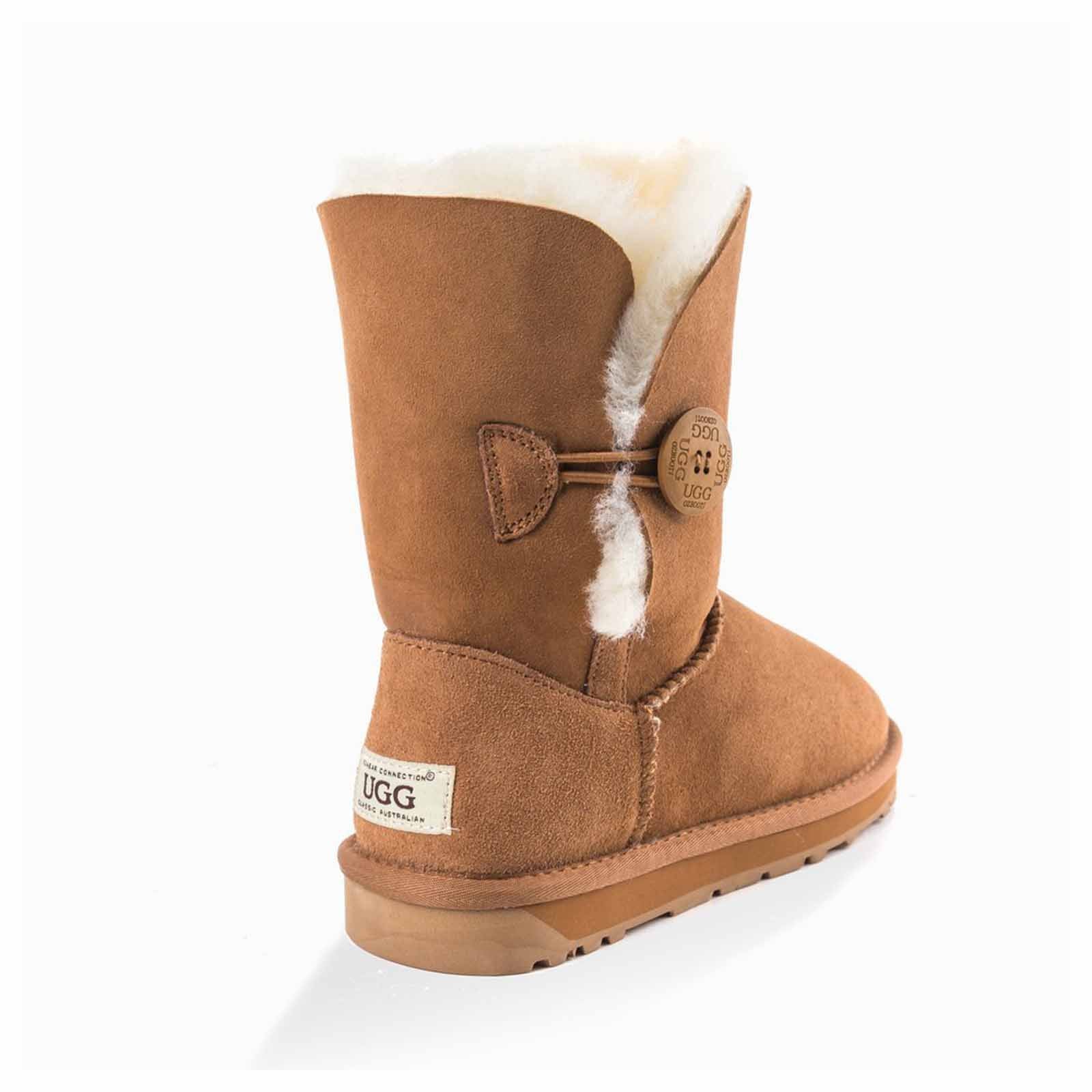 Ugg Boots Classic Short Button Chestnut 38
