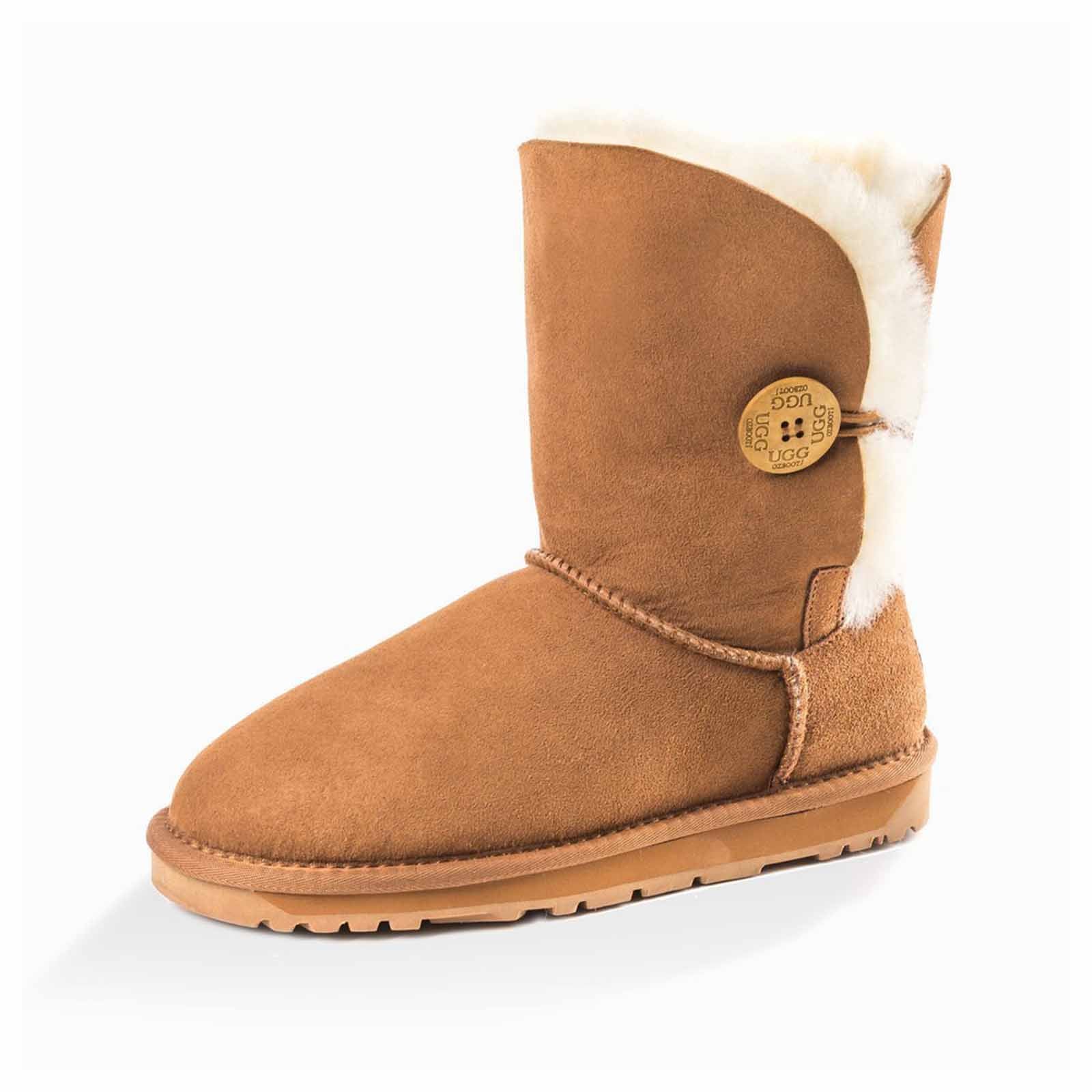 Ugg Boots Classic Short Button Chestnut 38