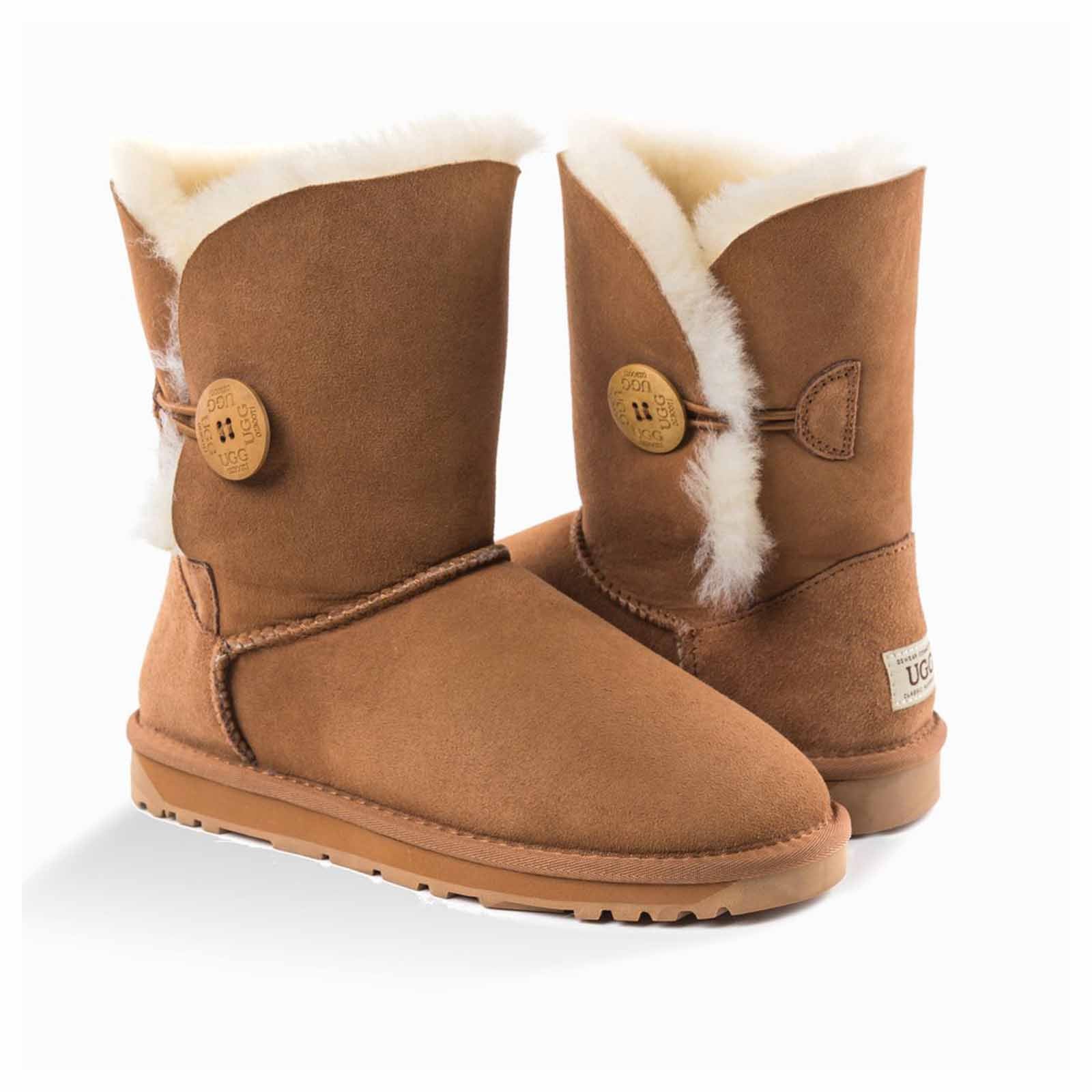 Ugg Boots Classic Short Button Chestnut 41