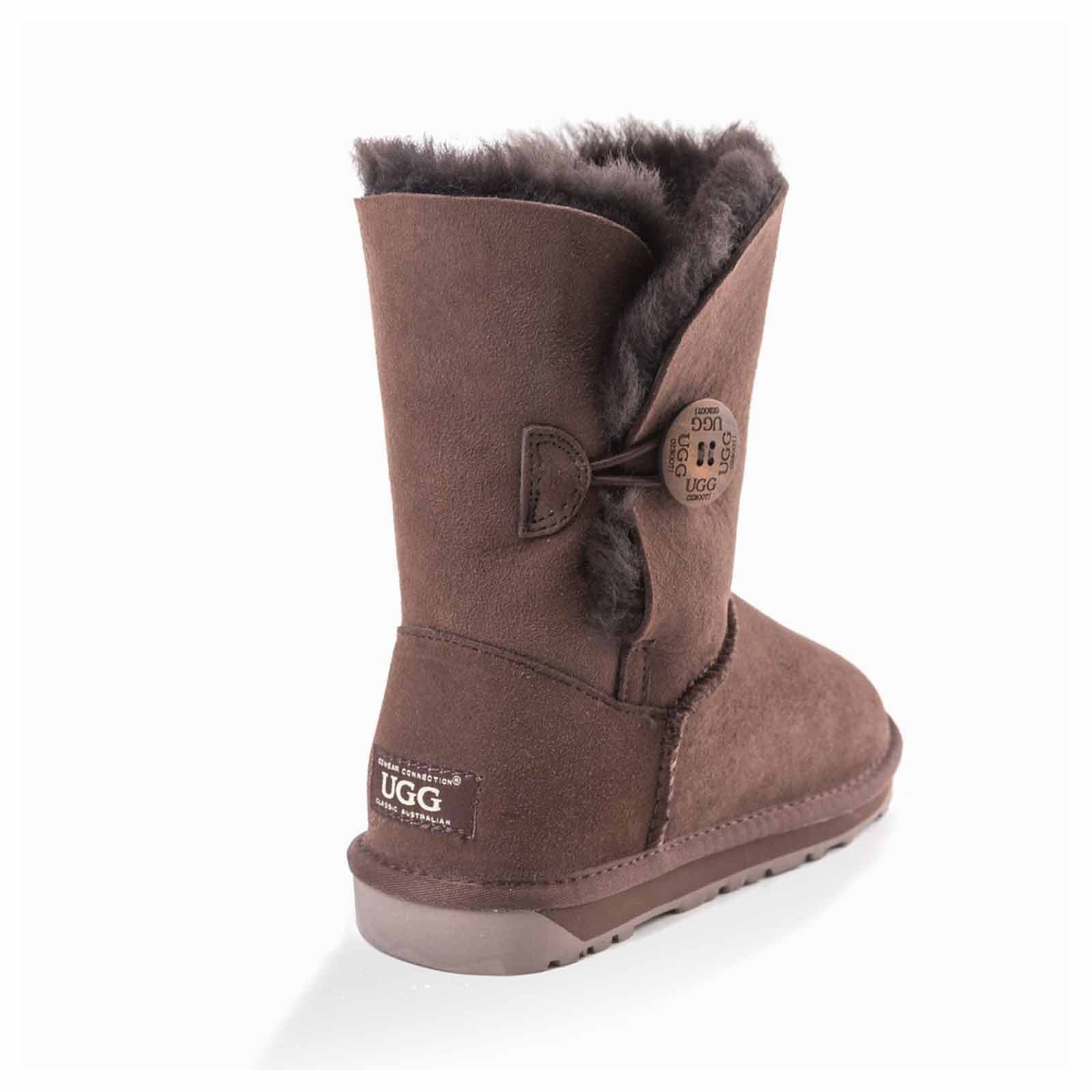 Ugg Boots Classic Short Button Chocolate 38