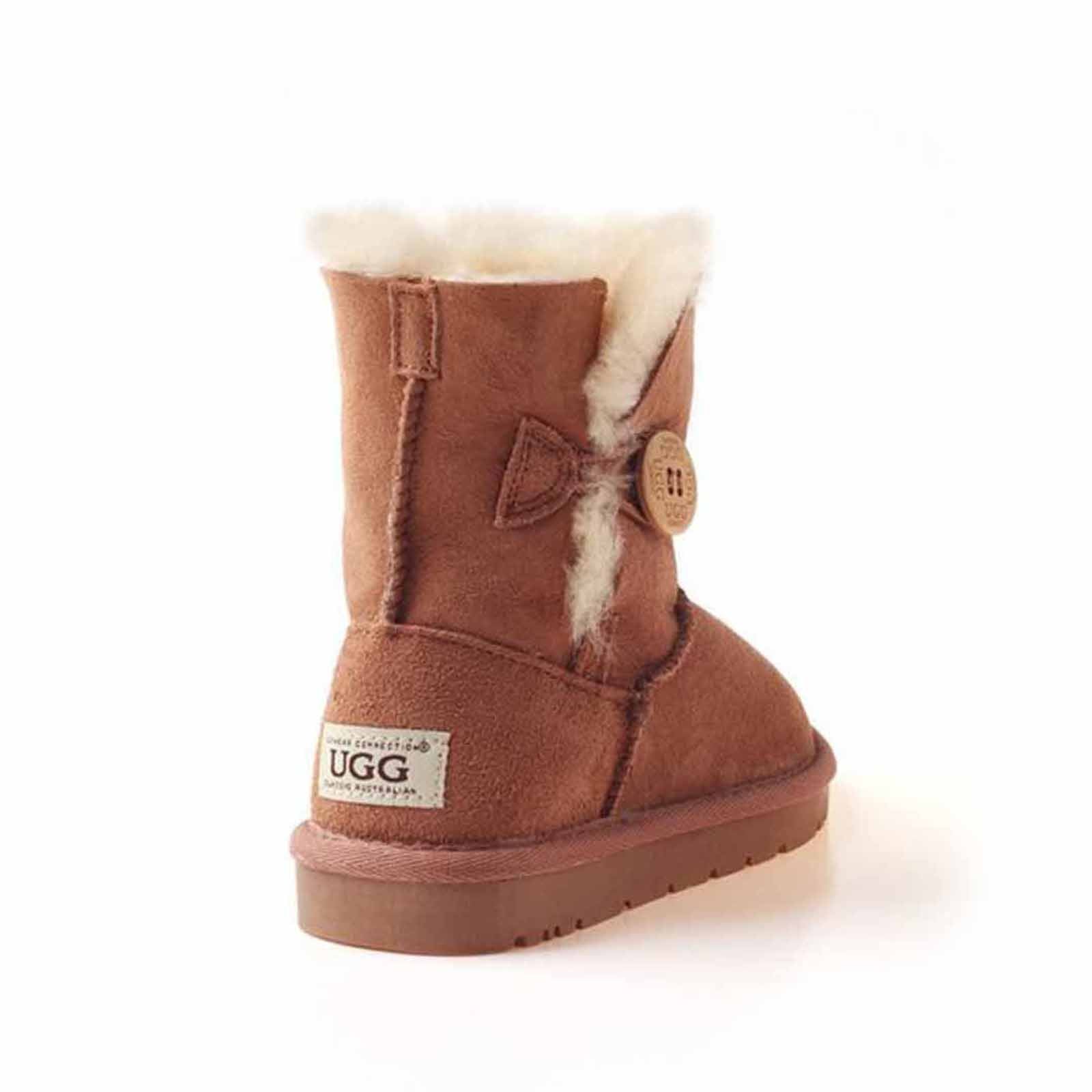 Ugg Boots Kids Classic Button Chestnut 2-3