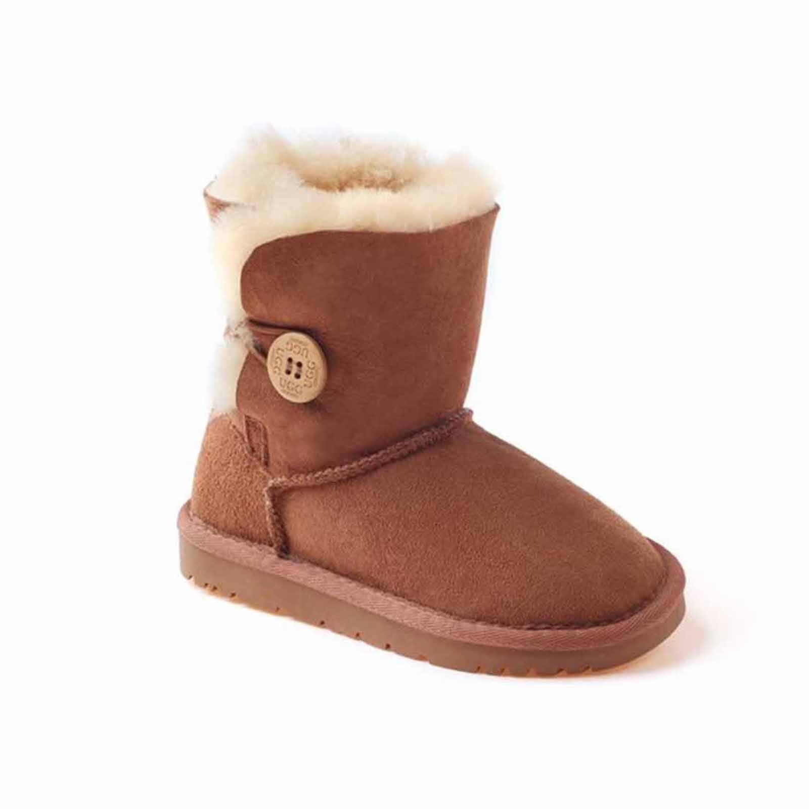 Ugg Boots Kids Classic Button Chestnut 2-3