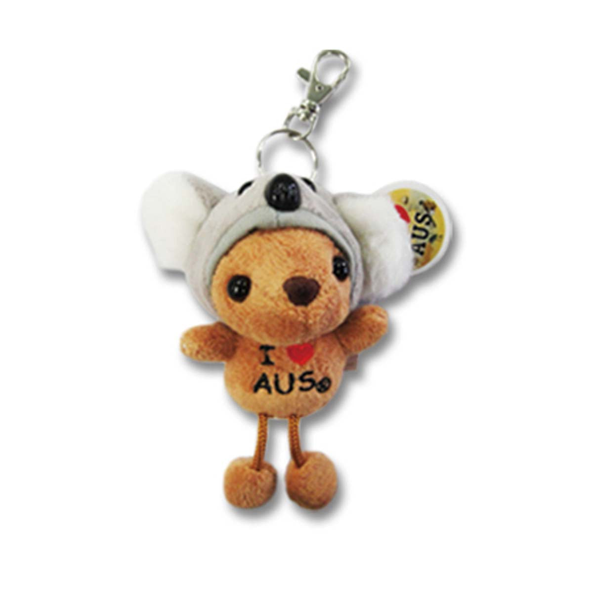 Key Chain Kangaroo with Koala Hat
