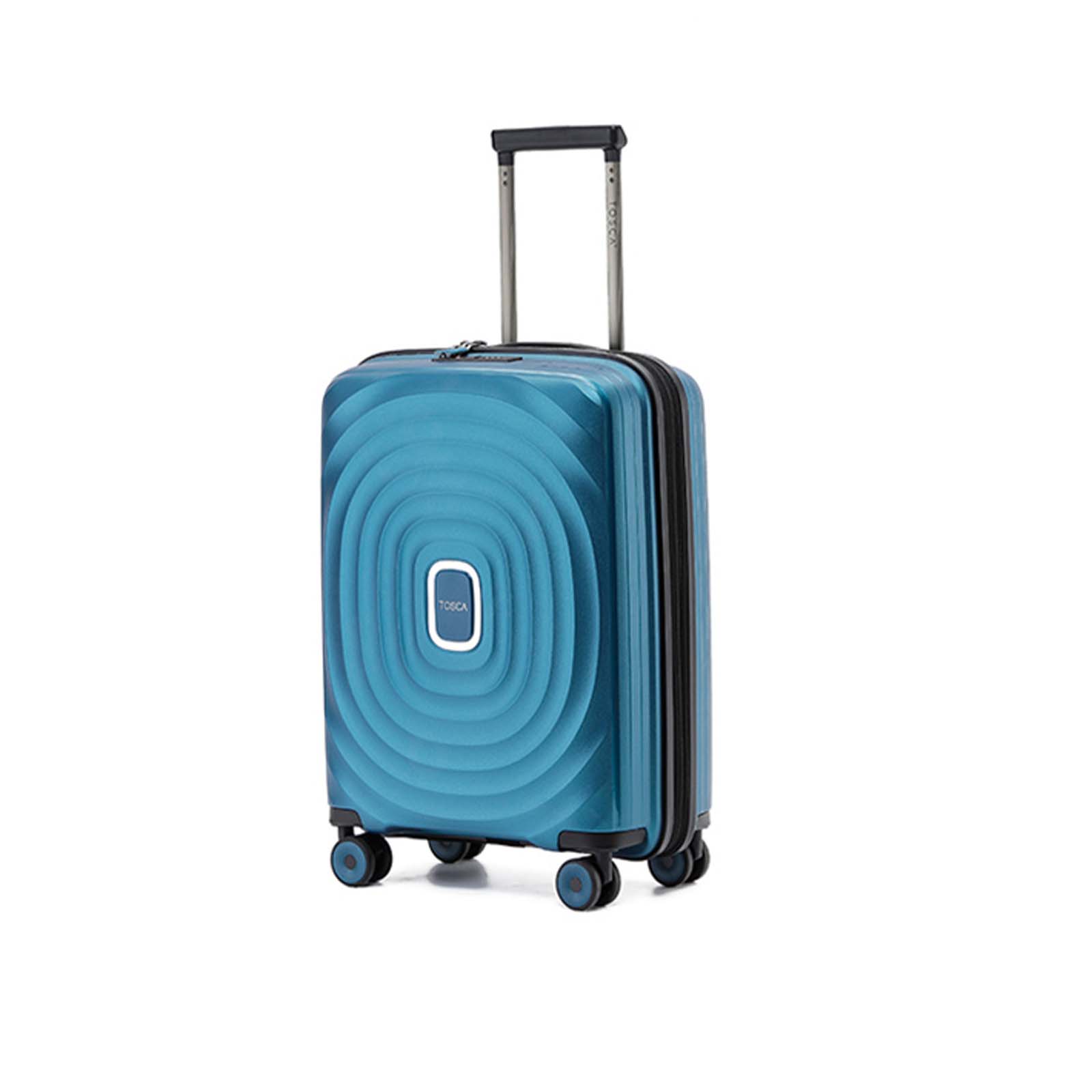 tosca-eclipse-4-wheel-55cm-carry-on-suitcase-blue-front-angle