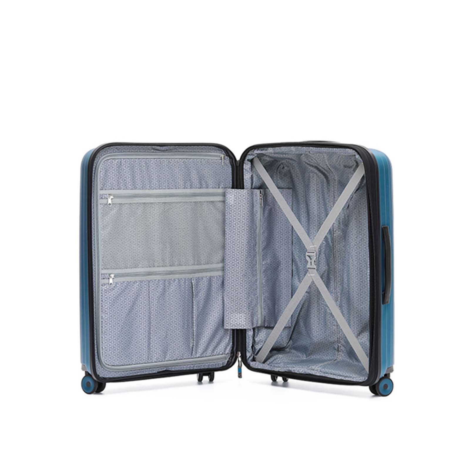tosca-eclipse-4-wheel-55cm-carry-on-suitcase-blue-open