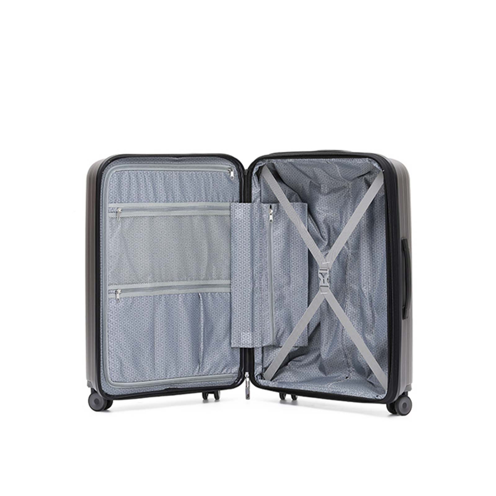 tosca-eclipse-4-wheel-67cm-carry-on-suitcase-charcoal-open