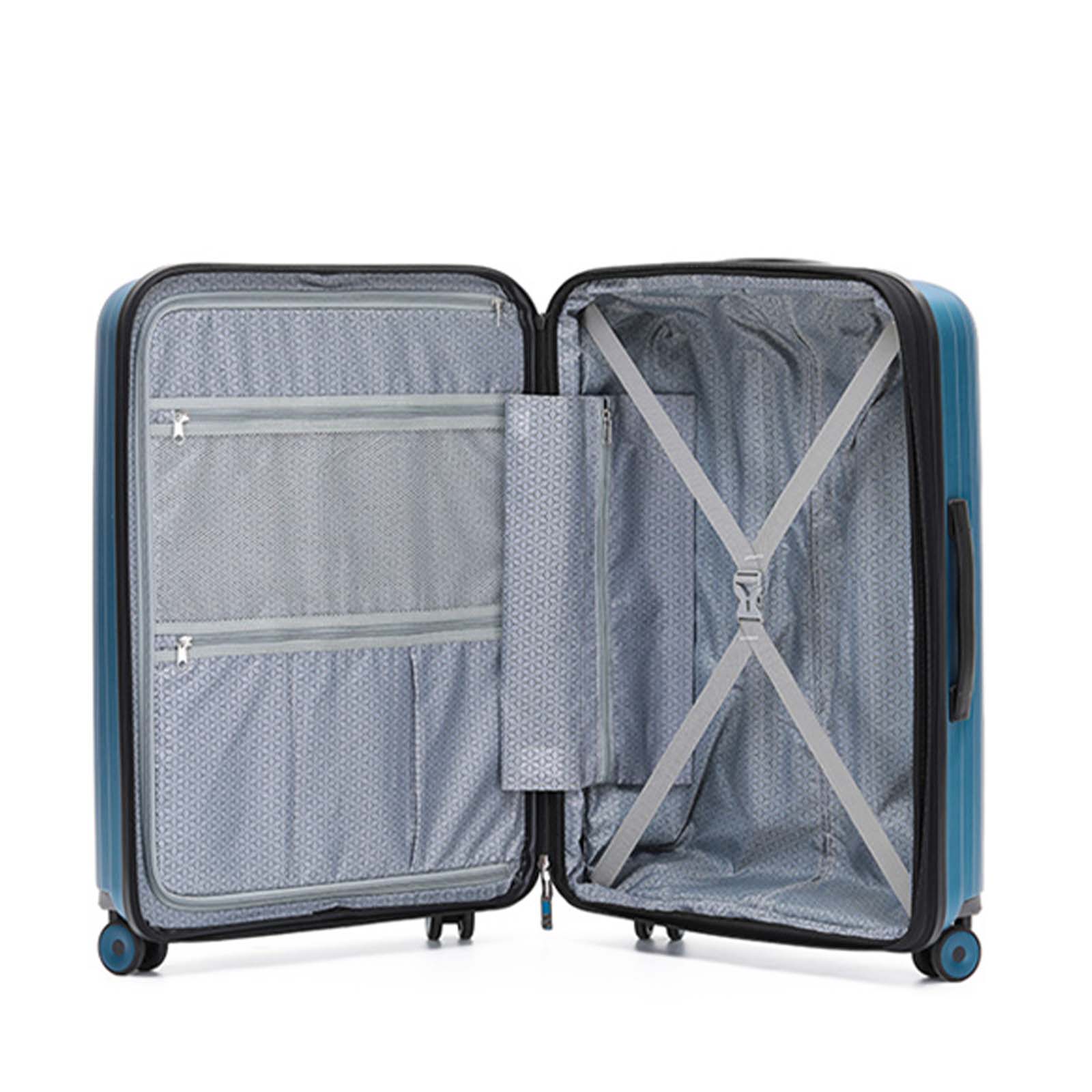 tosca-eclipse-4-wheel-77cm-large-suitcase-blue-open